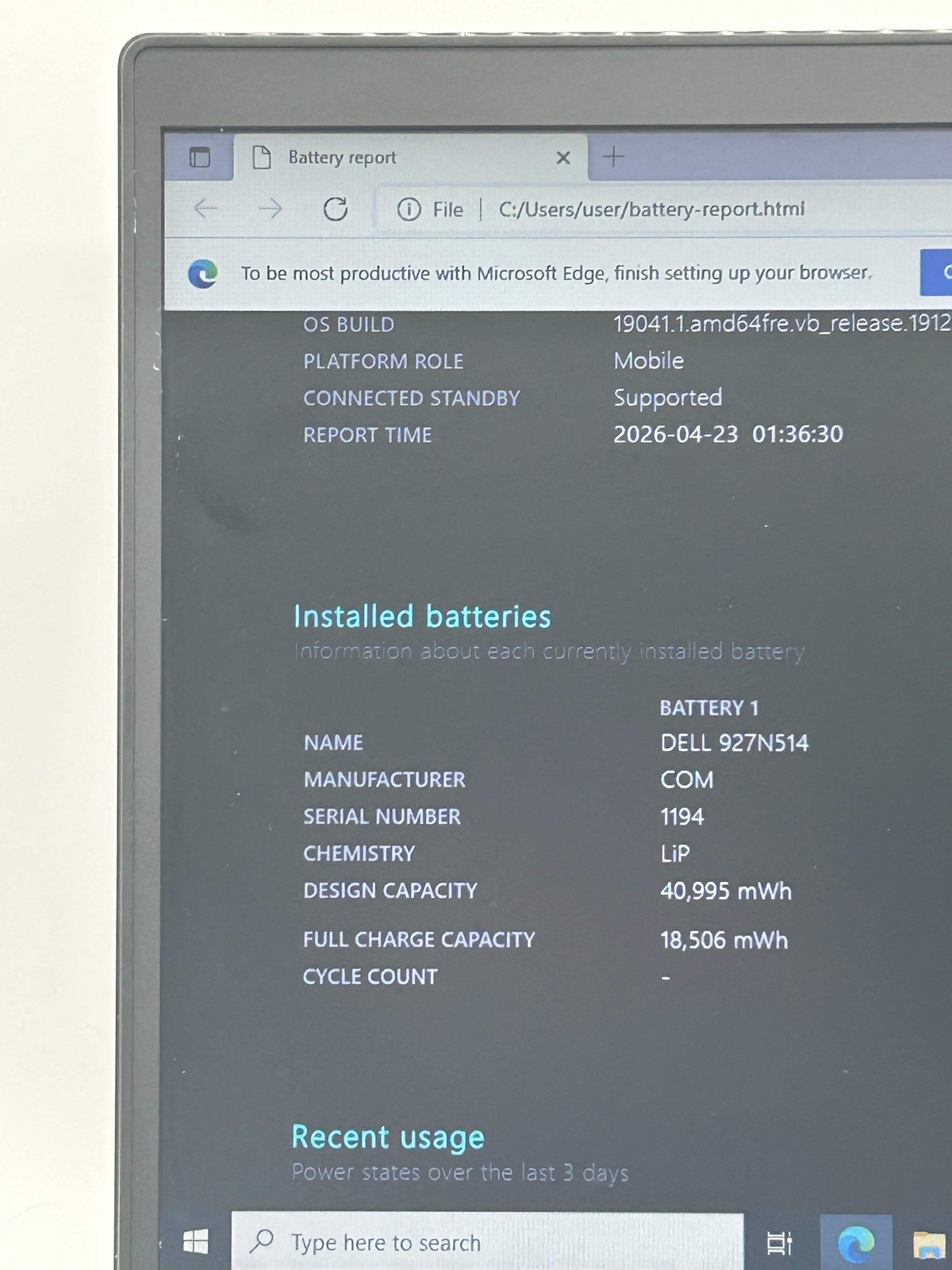 2021 Dell Latitude 3520 i3-1005G1 8GB RAM 128GB SSD W/ Charger READ