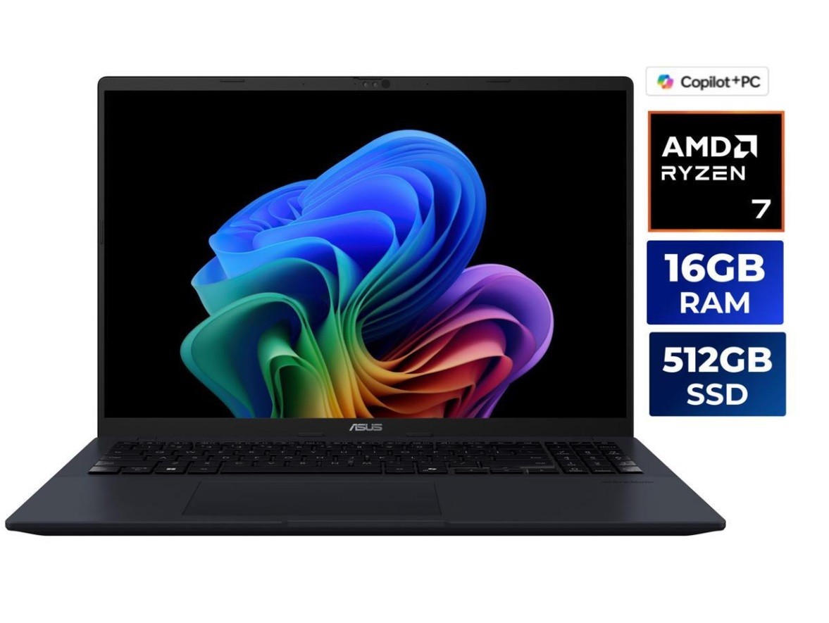 Asus VivoBook 16″ WUXGA AMD Ryzen AI 7 350 2.0GHz 16GB RAM 512GB SSD W11H Laptop