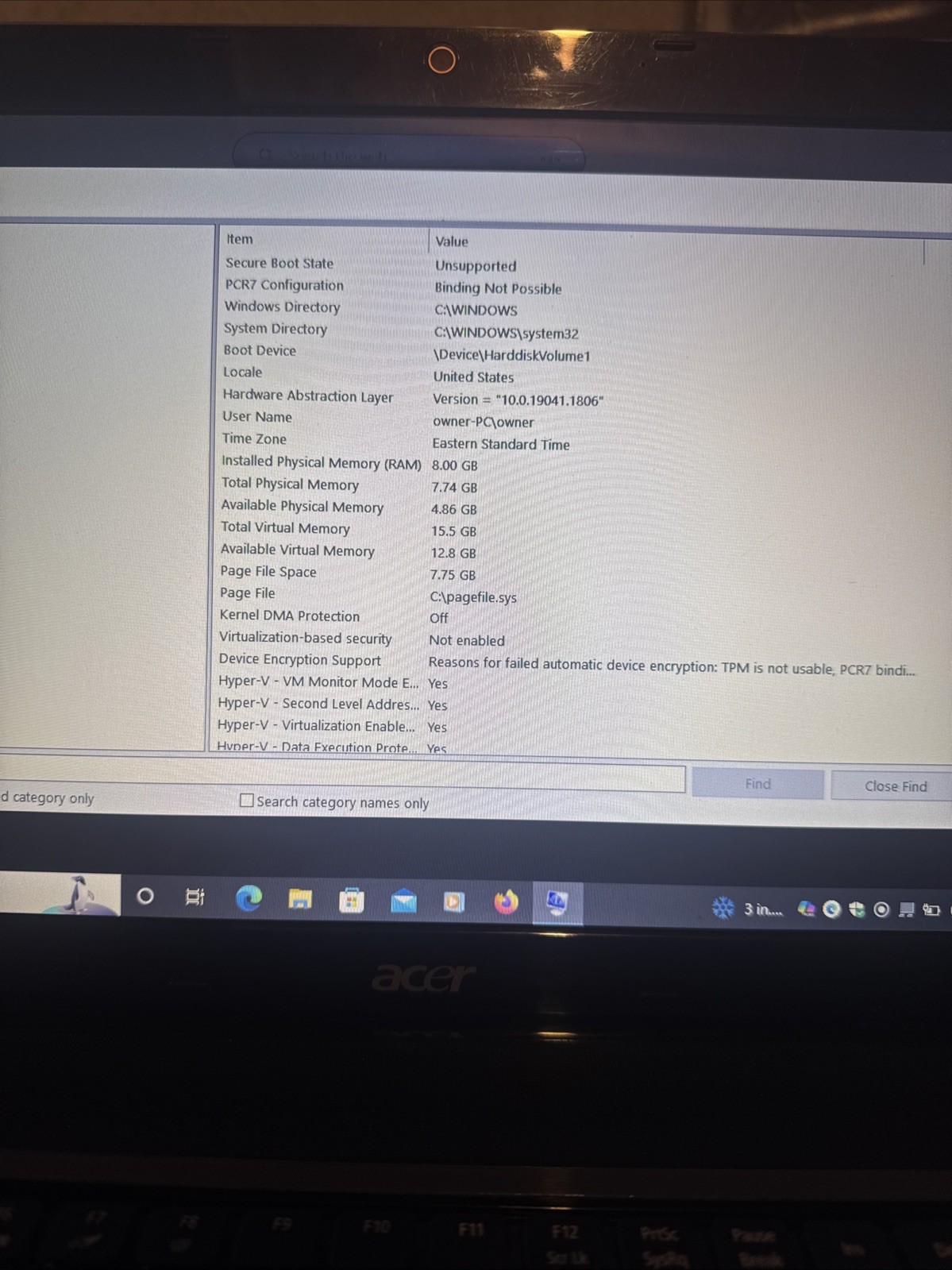 Aspire 5251 AMD V120 Processor 2200Mhz 8Gb Ram Windows 10 Pro