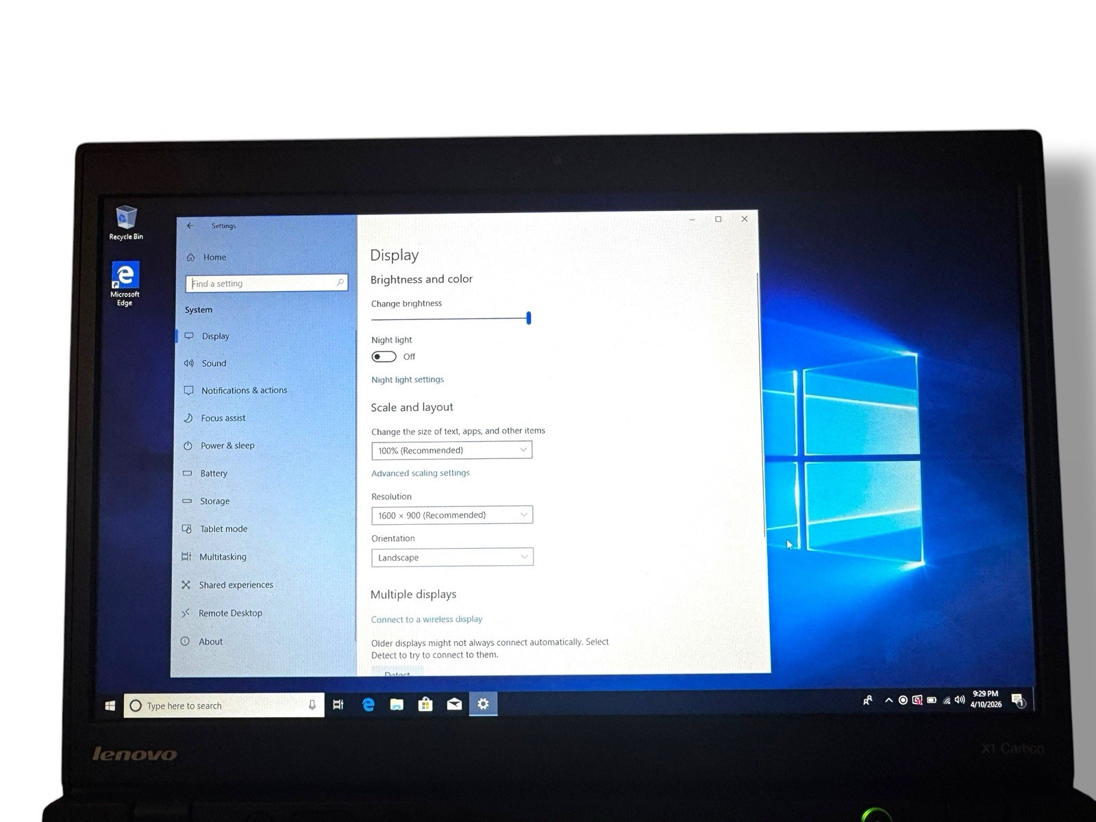 Lenovo ThinkPad X1 Carbon i5-3427U 8GB RAM 240GB SSD Win10 Pro