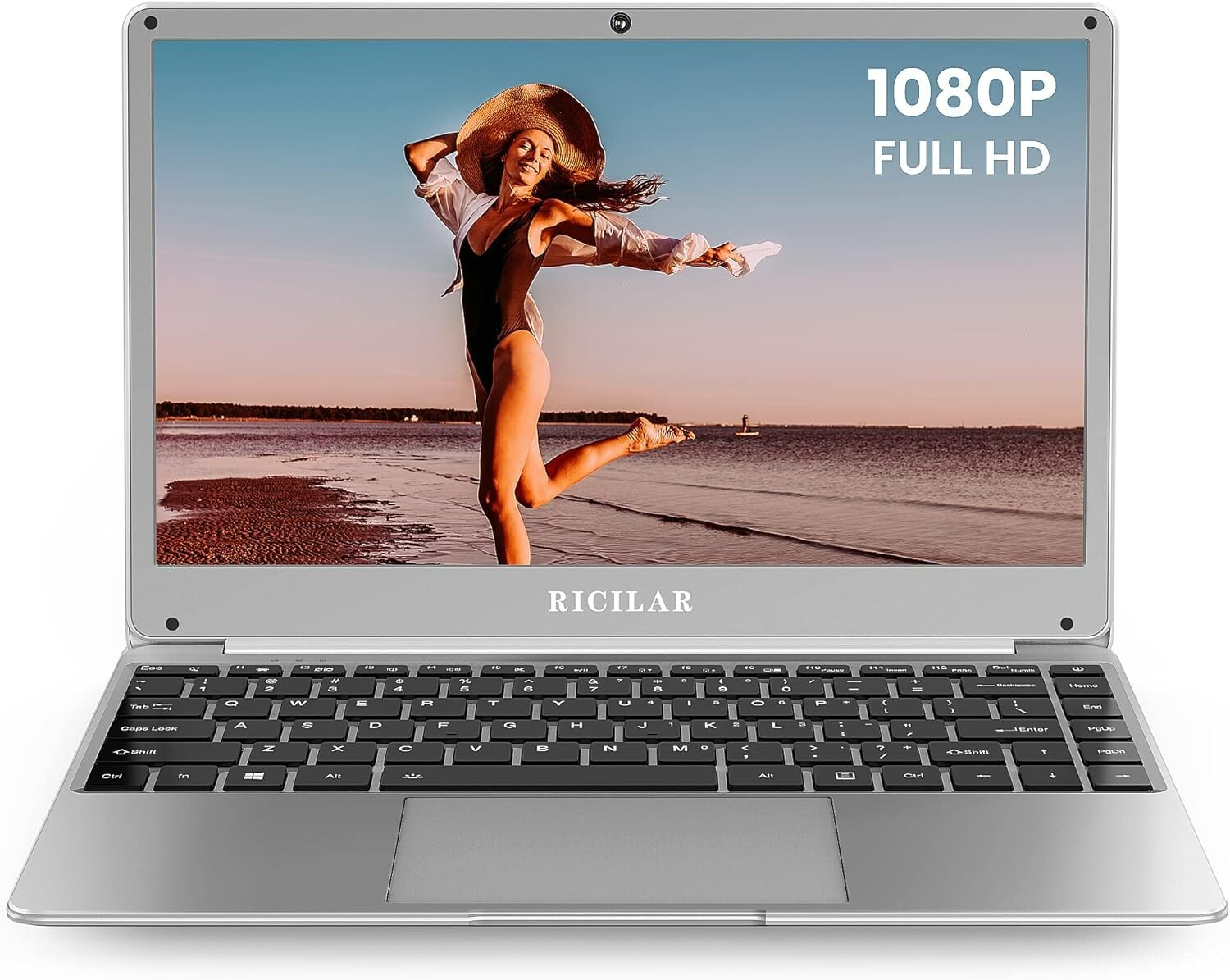 RICILAR Windows 10 Home Laptop, 14.1In HD Display, Intel Celeron N4020, 4GB RAM