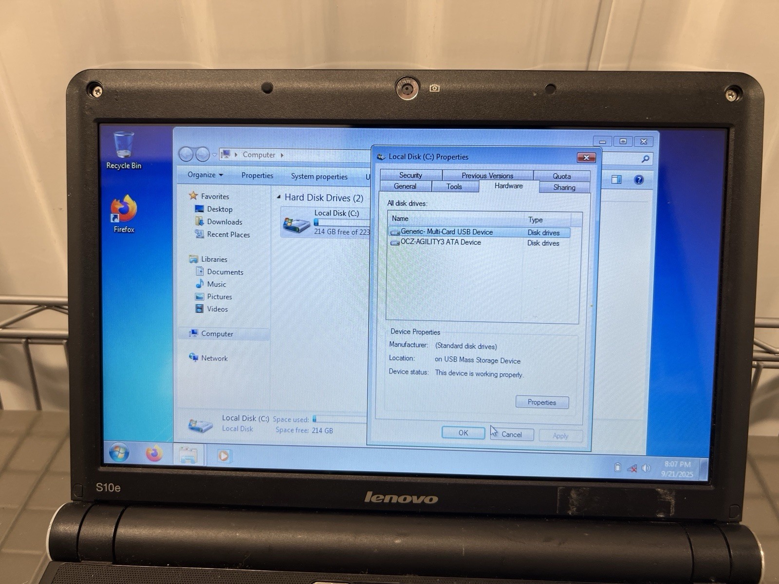 Lenovo IdeaPad S10e & CHARGER Windows XP Netbook 240GB SSD