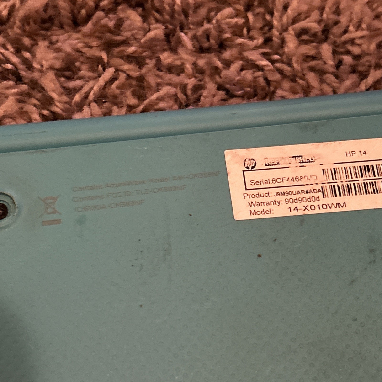 HP Chromebook 14-x010wm 14in. 16GB Notebook Laptop Untested