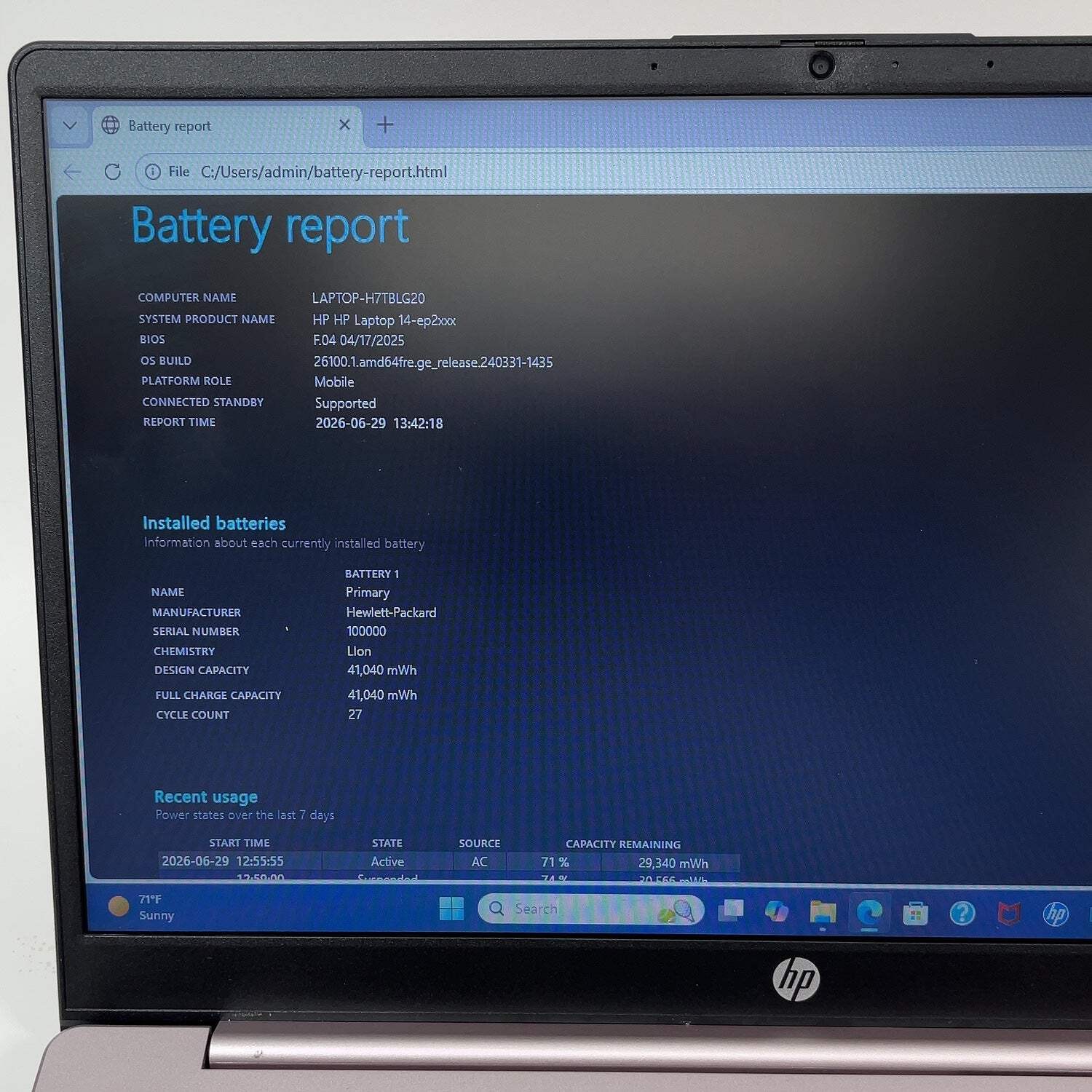 HP Laptop 14-EP2011WM 14″ N150 0.8GHz 4GB RAM 128GB SSD