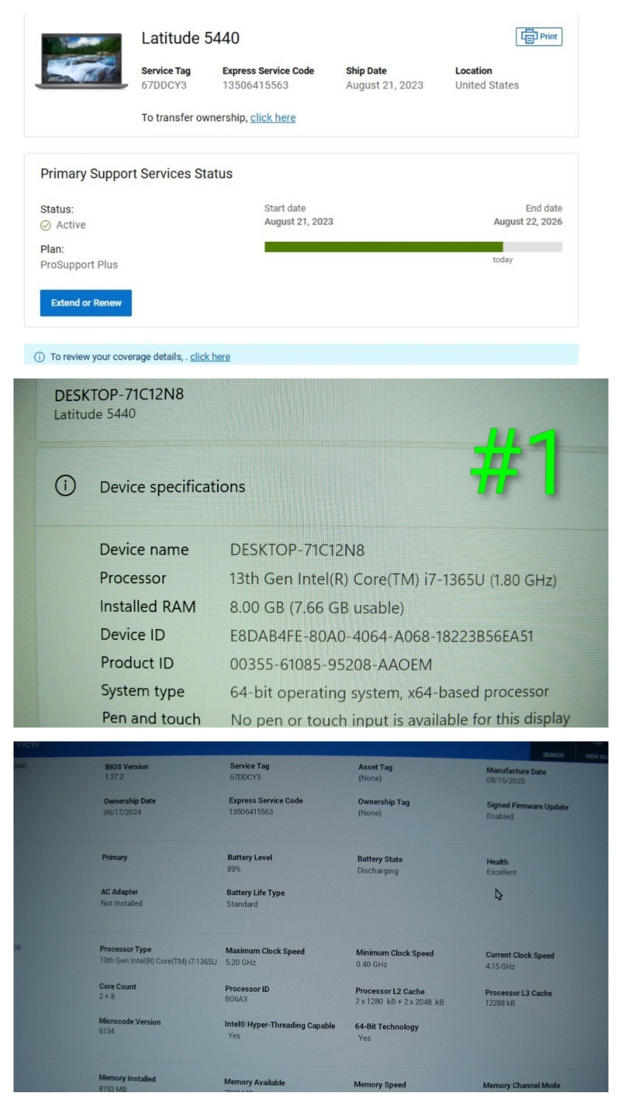 Dell Latitude 5440 14″ FHD i7-1365U max 5.2GHz 8GB 512GB Win 11Pro WRTY2026 +PA