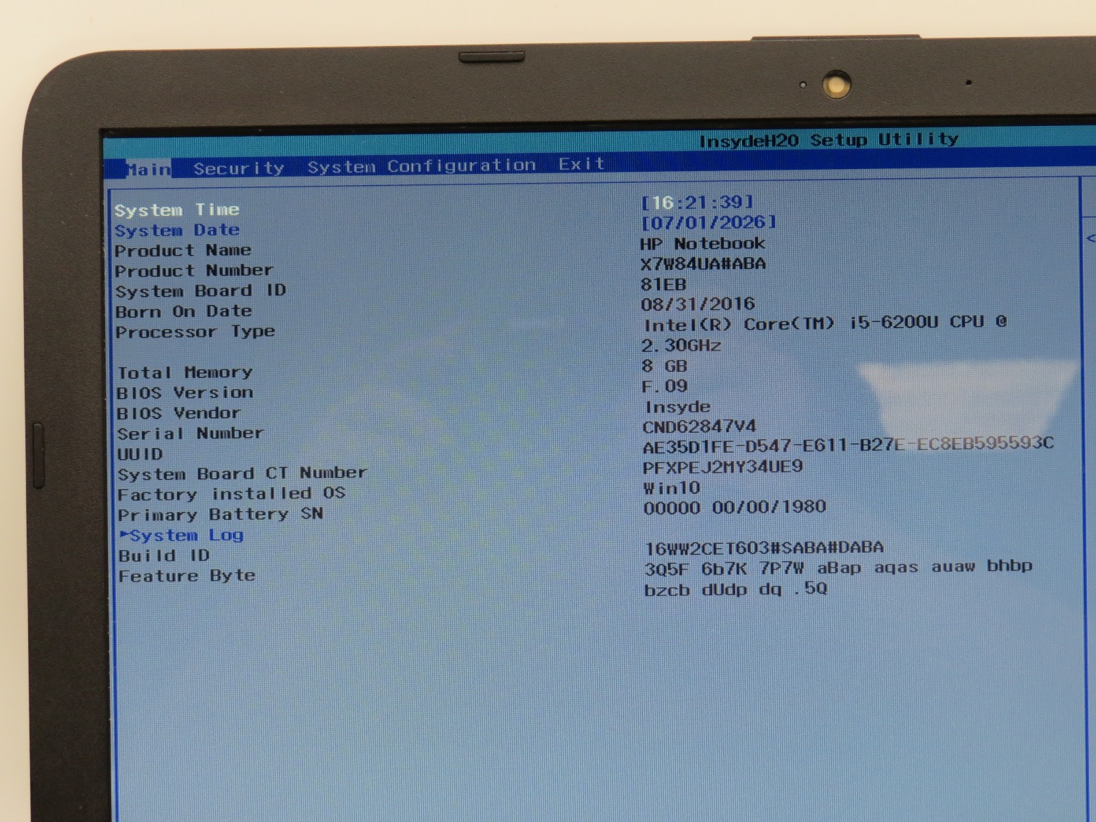 HP Notebook 15 i5-6200U @ 2.3GHz 8GB DDR4 256GB SSD 15.6″ No OS