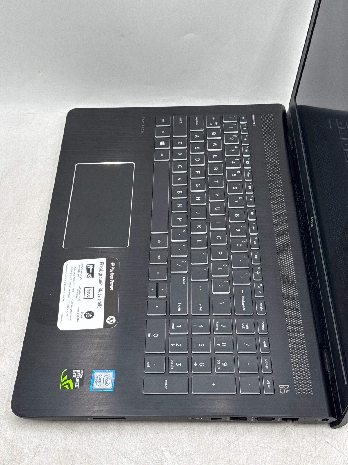 HP Pavilion Power Laptop i7-7700HQ 8GB RAM, 1 TB SSD, GTX 1050