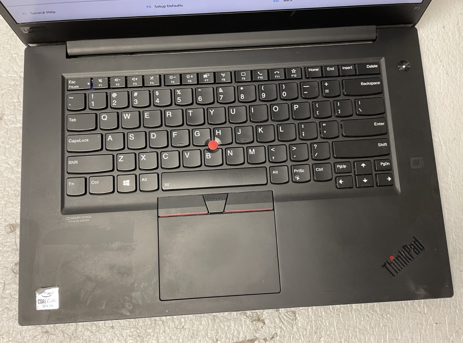 Lenovo ThinkPad P1 Gen 3 Intel Core i7-10850H @2.70GHz 16GB RAM NO SSD Part READ