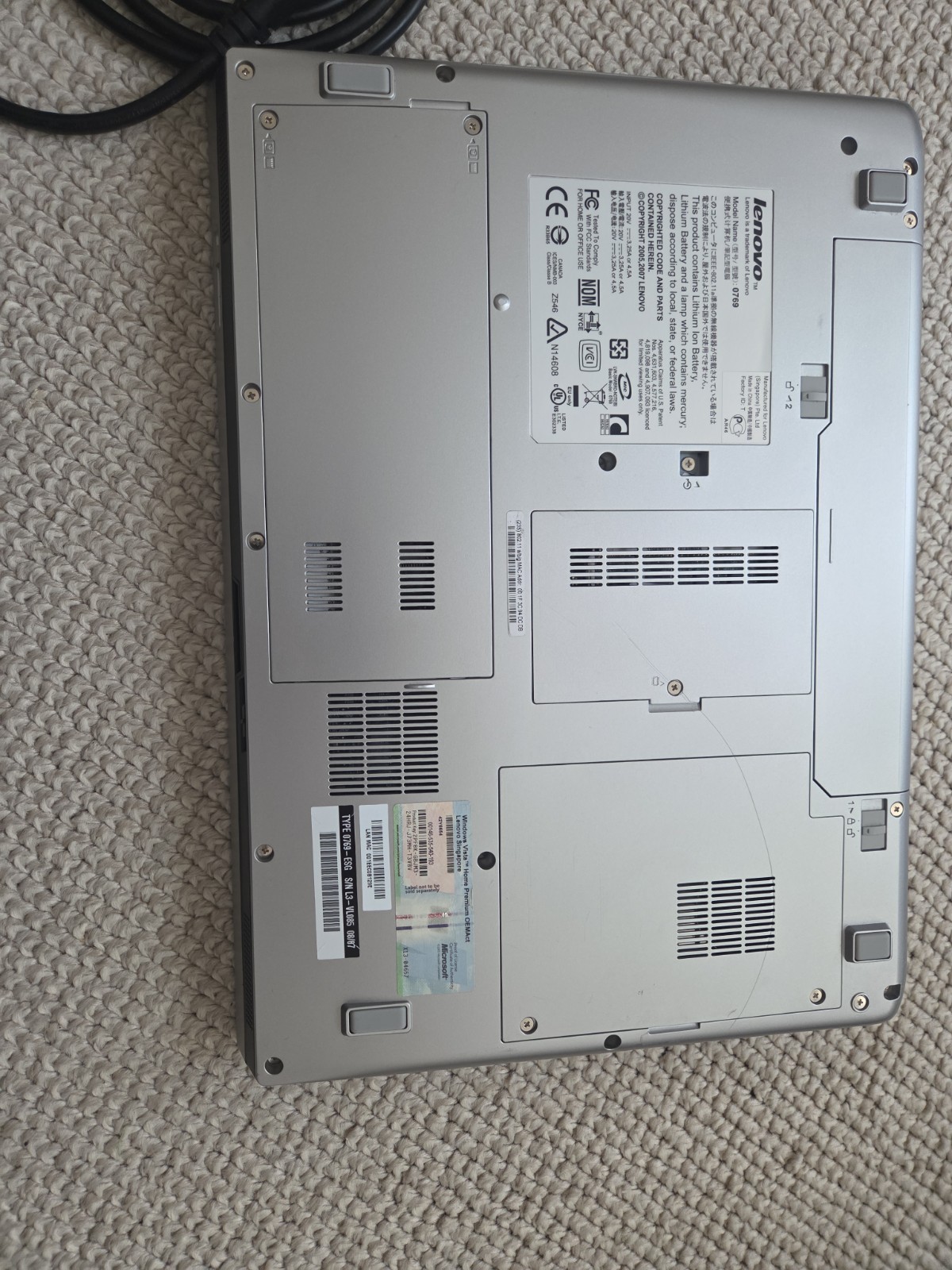 Lenovo 3000 N200 RETRO Laptop Pentium Dual Core T2390 15.4″