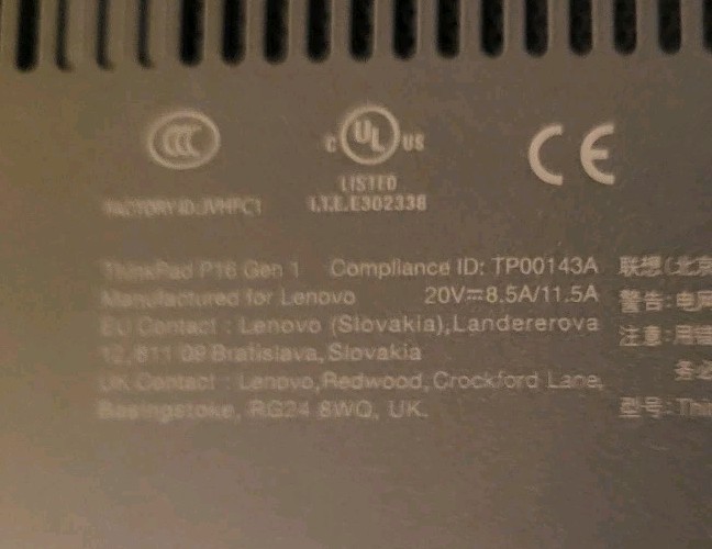 Lenovo ThinkPad P16 12th Gen i7-12850HX 24xCPU@2.1GHz 32GB RAM 512GB SSD 070101