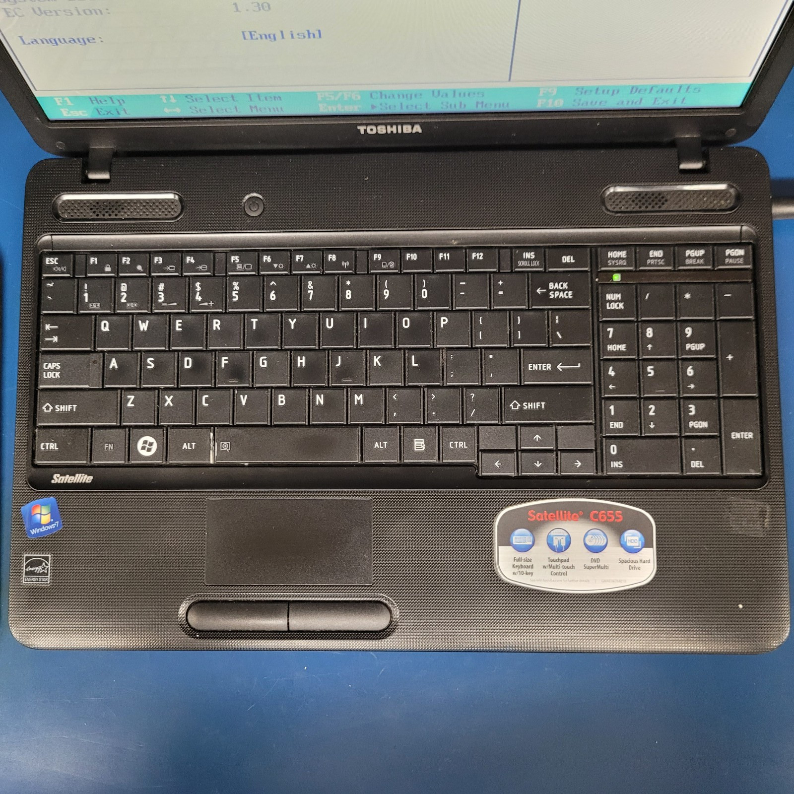 Toshiba Satellite C655D-S5236 15.6″ AMD C-50 @1.00 GHz 3 GB RAM NO HDD