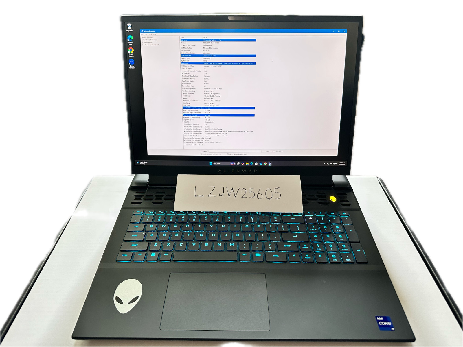 Alienware m18 R2 – i9-14900HX / RTX 4090 / 64GB / 2TB / QHD+ 165Hz – Great look