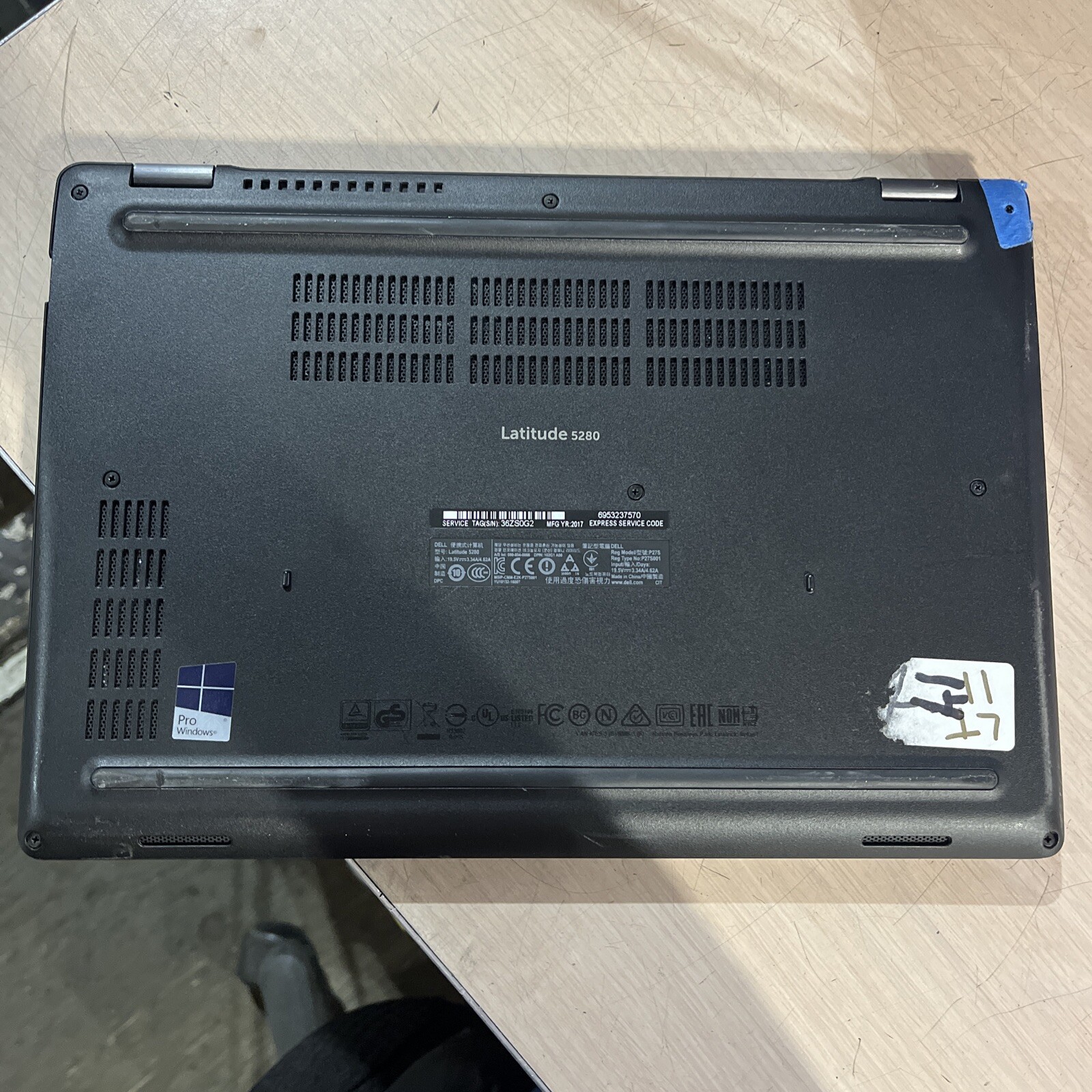DELL LATITUDE 5280 INTEL CORE I3-7100U 2.40GHZ 8GB RAM NO HD /