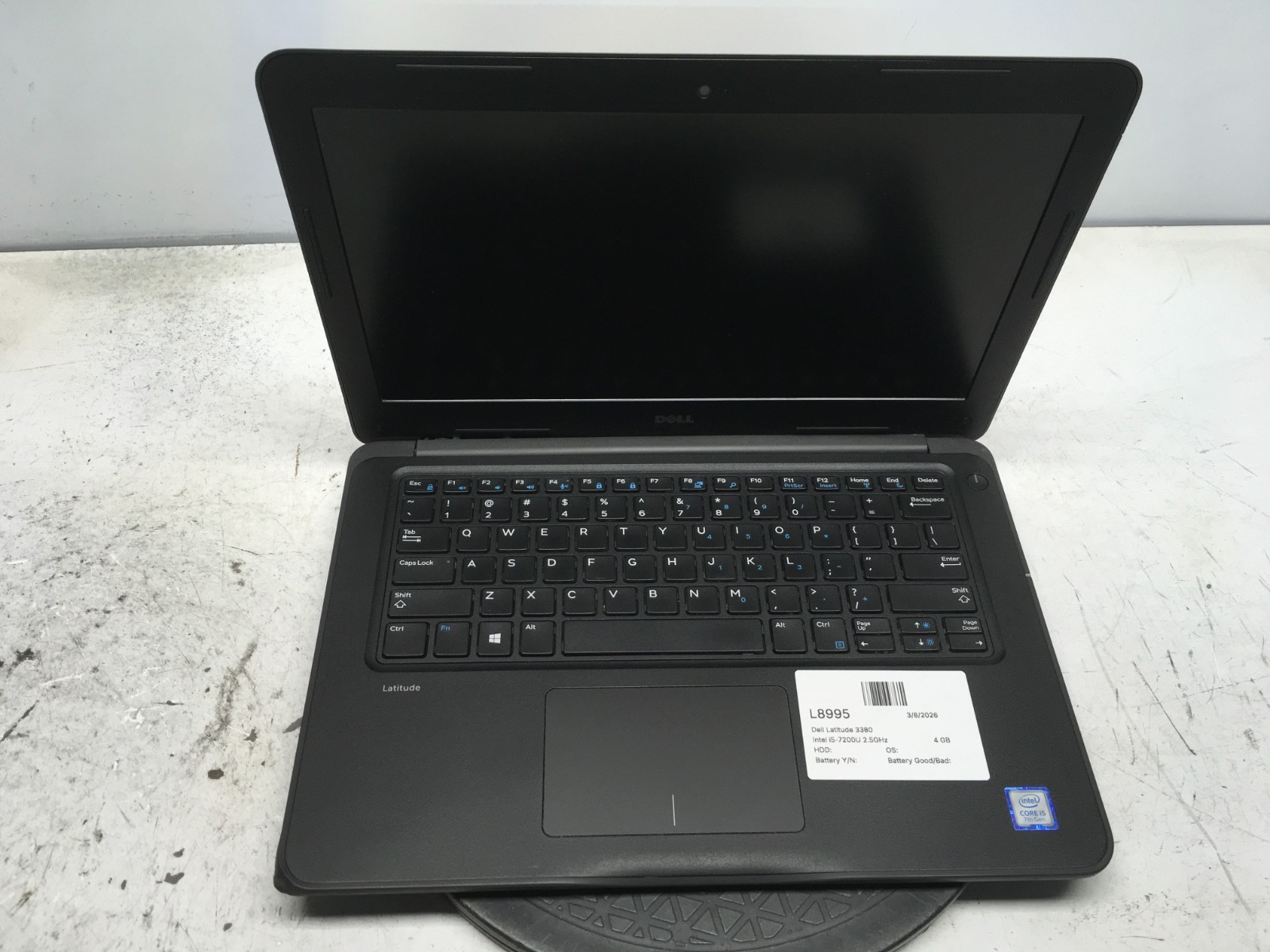 Dell Latitude 3380 Intel i5-7200U 2.5GHz 4 GB NO HDD BIOS Locked