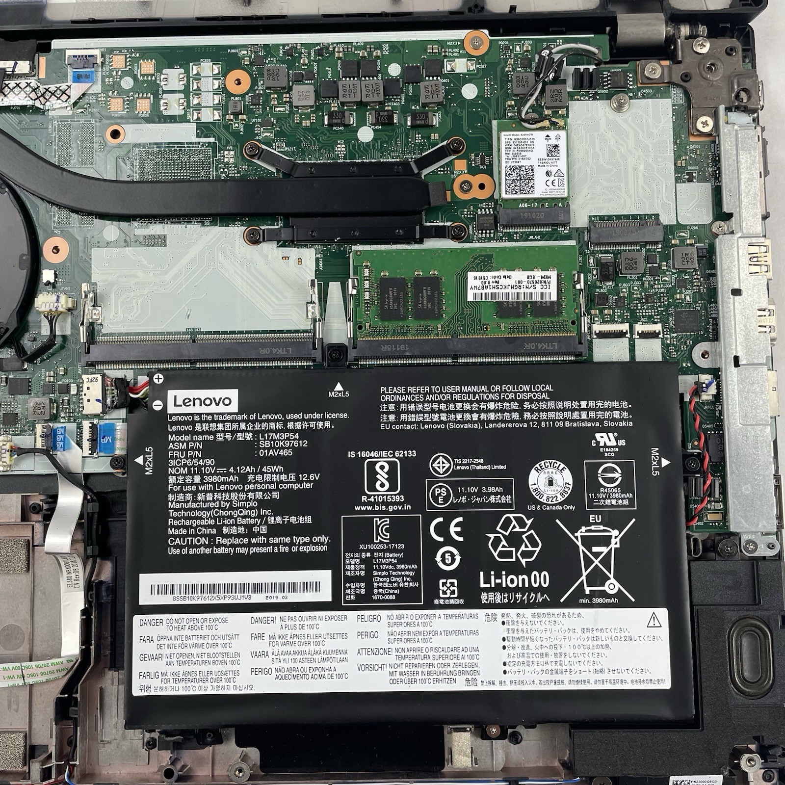 Lenovo ThinkPad L580 15.6″ i5-8250U 1.60 GHz 8 GB RAM No SSD/OS/AC – Missing Key