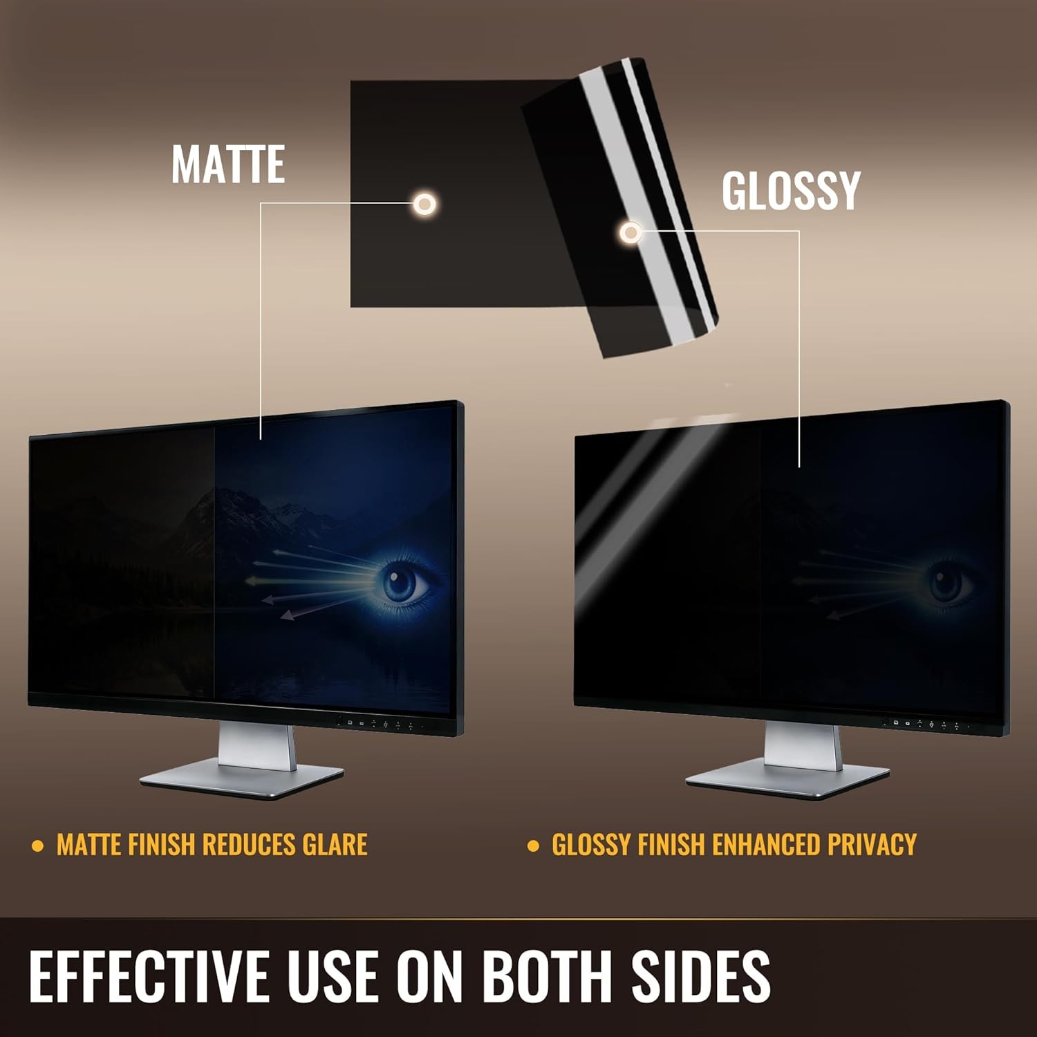 19 Inch Widescreen Monitor Privacy Screen Protector – 95% Blue Light Blocking, A
