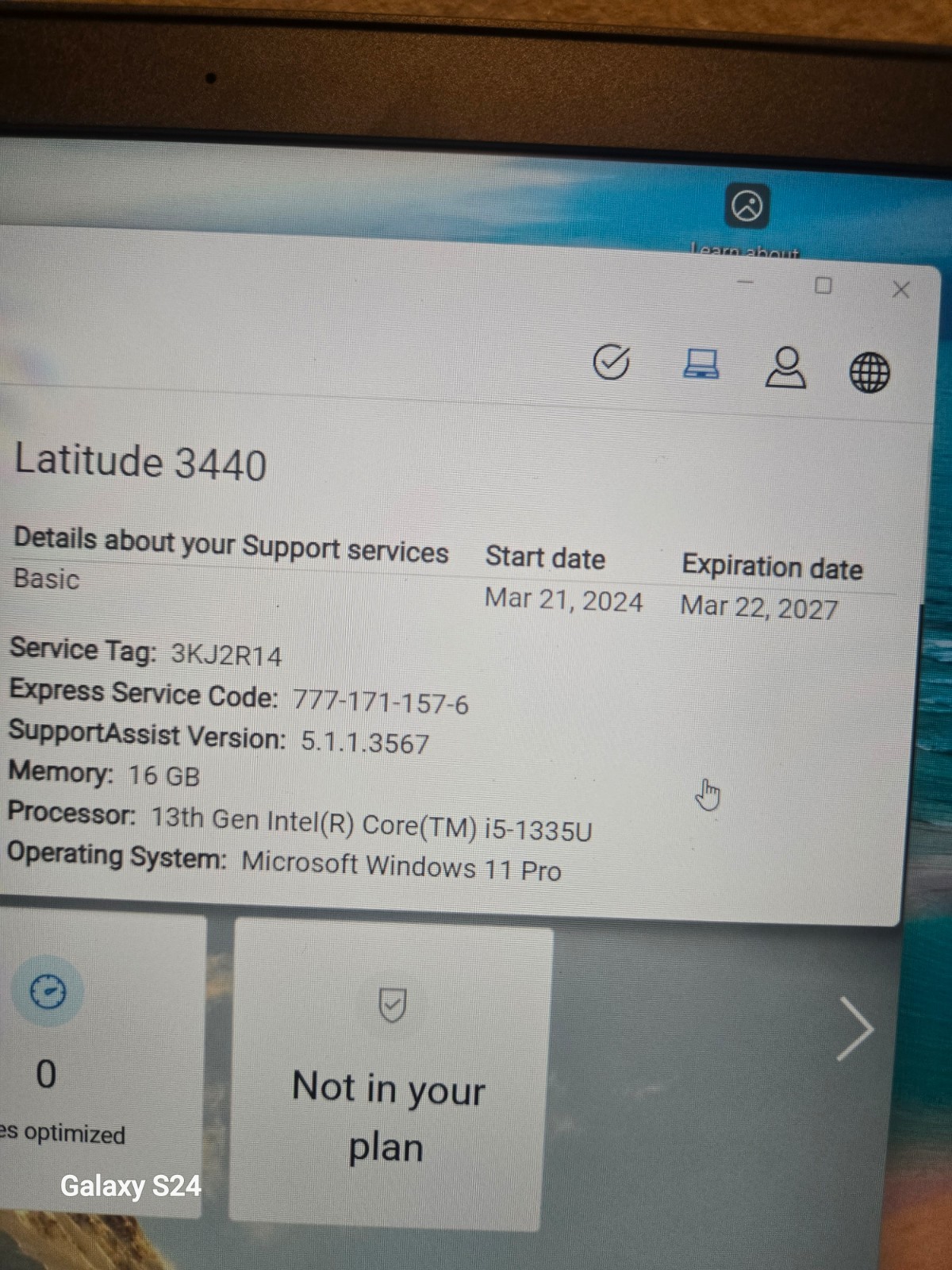 Dell Latitude 3440 Touchscreen i5-13th Gen 16GB 256GB Mvn2, Warranty 2027