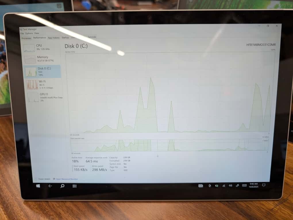 Microsoft Surface Pro 7 Tablet Core i5-1035G4 1.1GHz 8GB RAM 256GB SSD Win10 Pro