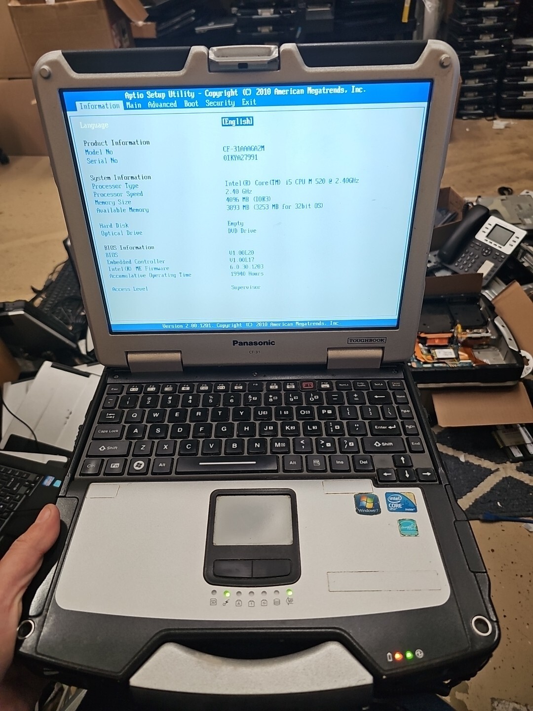 Panasonic Toughbook CF-31 MK-1 i5 520M @ 2.40GHz 8GB RAM DDR3 ( 19940HRS)