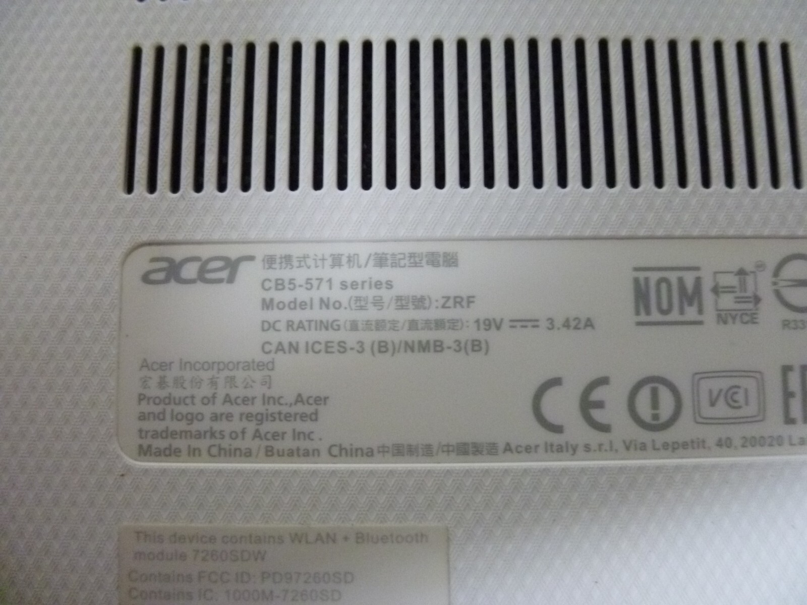 Acer Chromebook CB5-571-C9DH 1.50GHZ 2GB RAM 16GB SSD