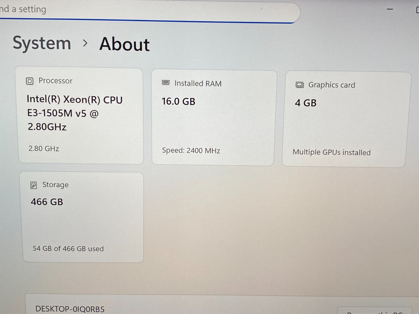 Dell Precision 5520 15.6″ Xeon 4K E3-1505M v5 16GB, 500GB SSD, M1200, Win 11 Pro