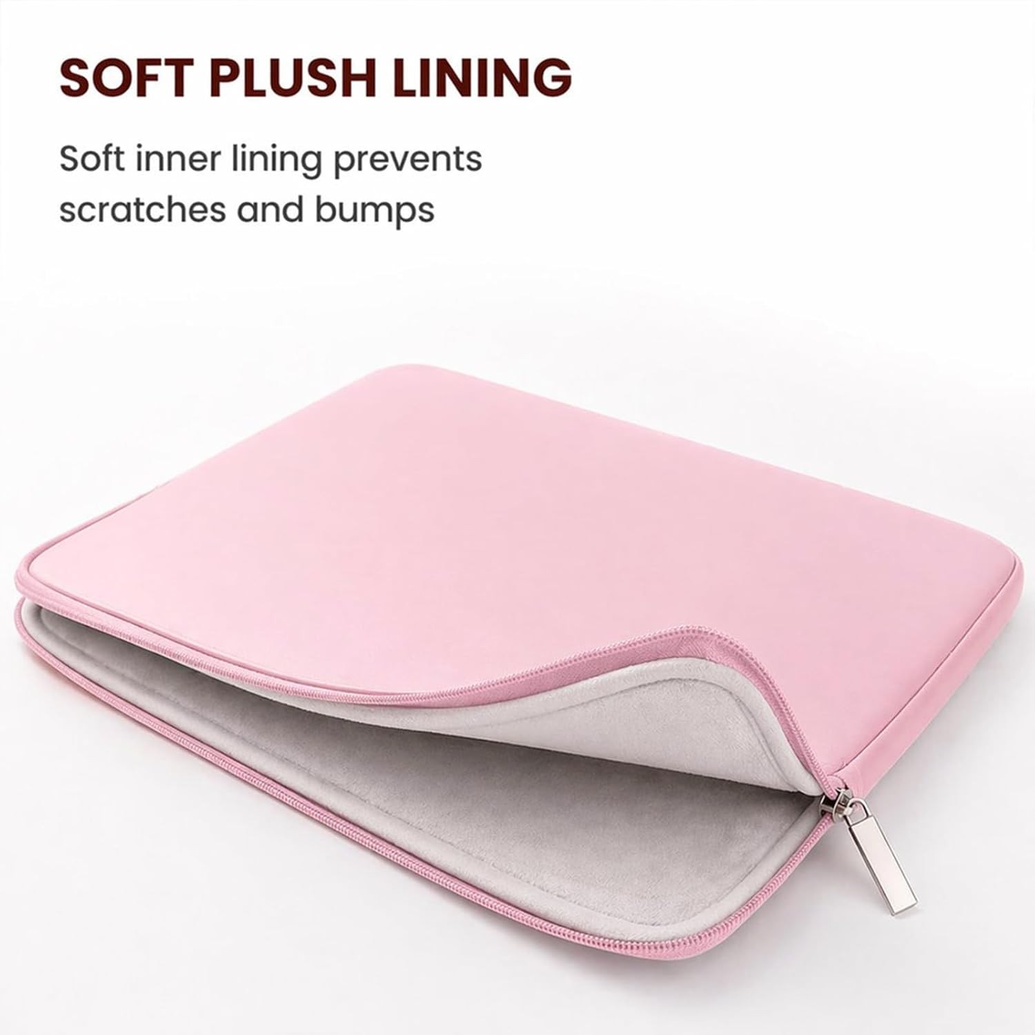 14 Inch Laptop Sleeve Soft PU Leather Case Protective Water Resistant Zipper Cov