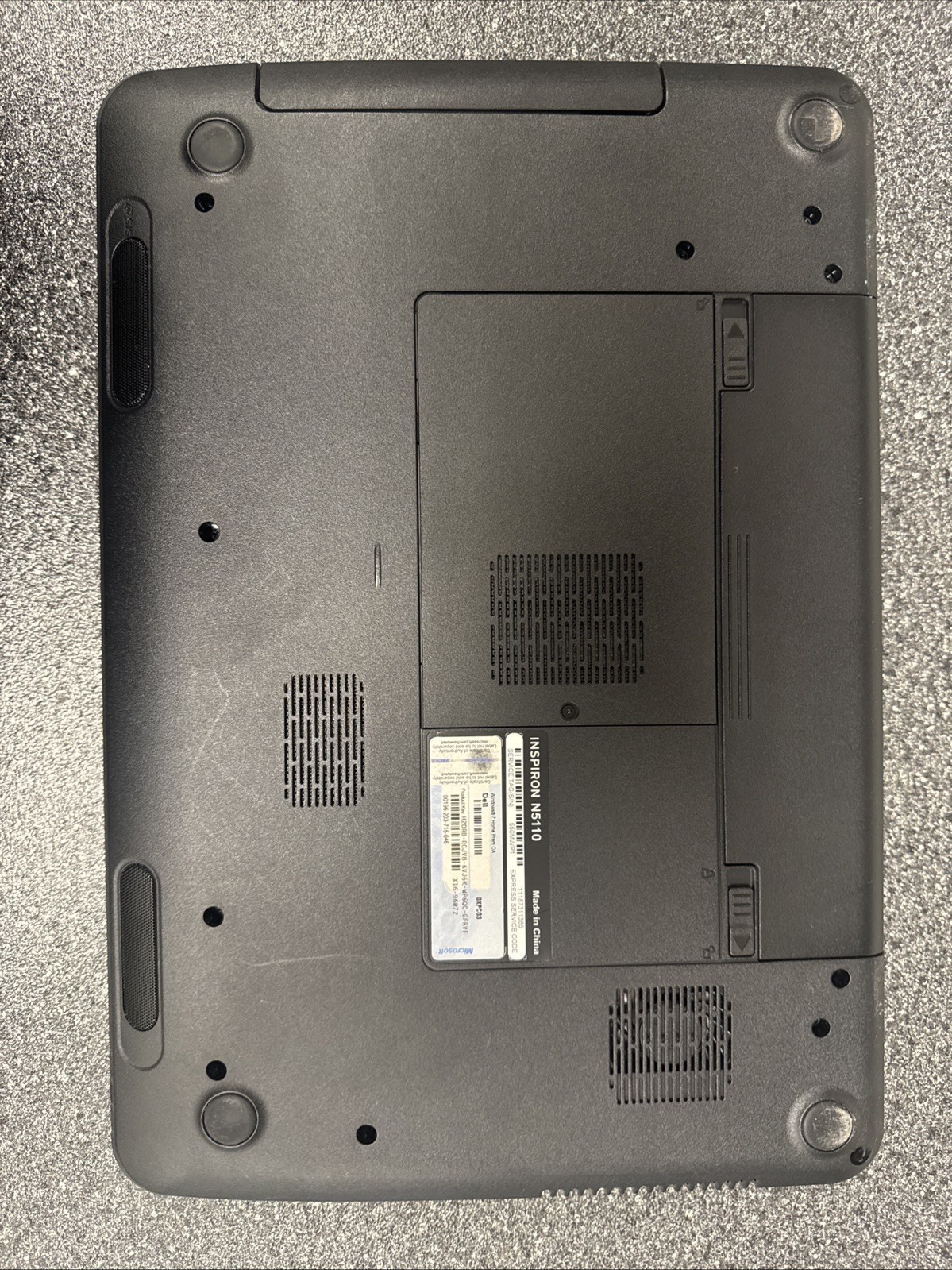 Dell Inspiron N5110 15″ Laptop i5-2410M 2.30GHz BATTERY NOT TESTED!!!!!