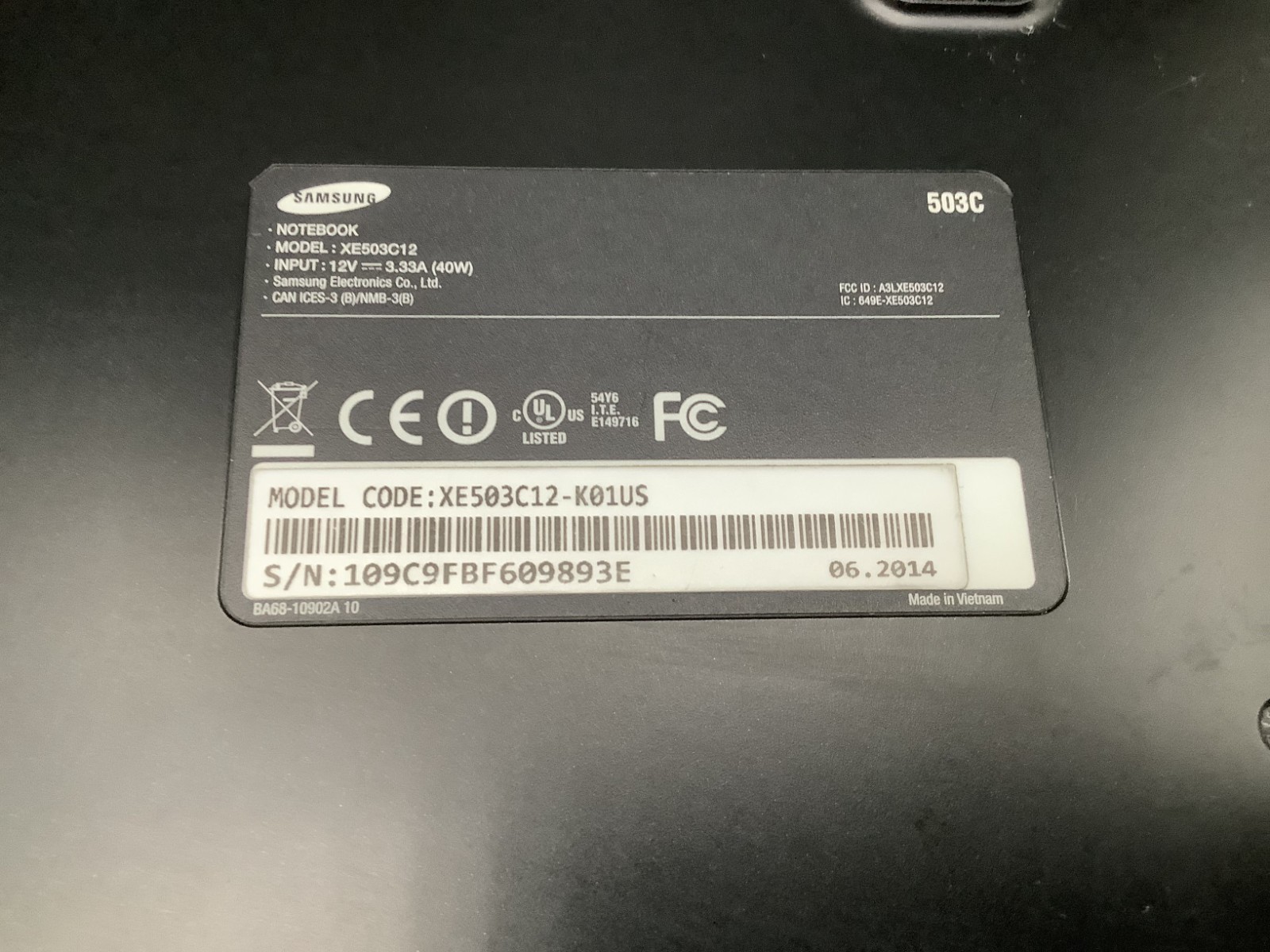 Samsung Notebook XE503C12-K01US Chromebook 11.6″ 4GB RAM 16GB SSD ARM Read Desc