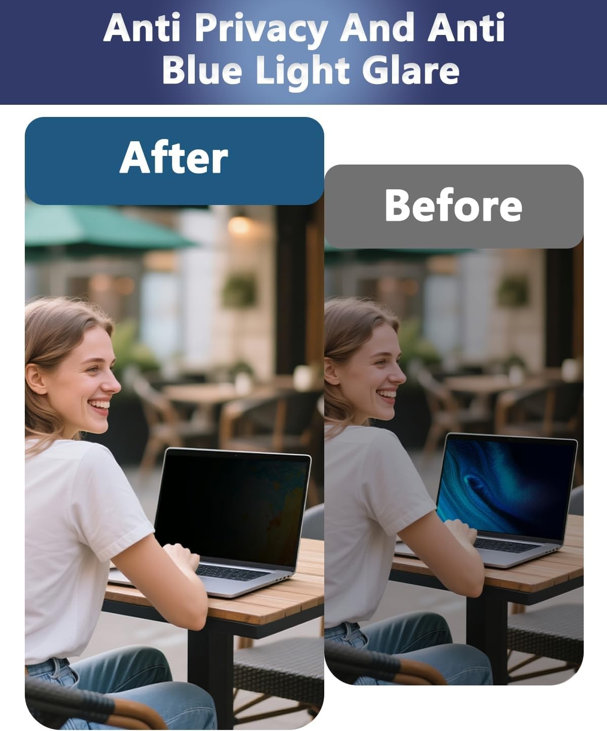 Screen Protector for 14 Inch Laptop – Removable Privacy Shield Anti Glare