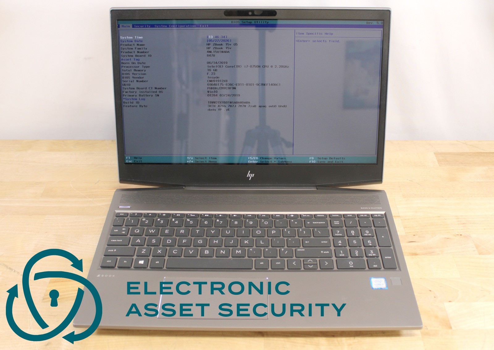 HP ZBook 15v G5 i7-8750H 2.20GHz 16GB RAM 256GB SSD (No OS)