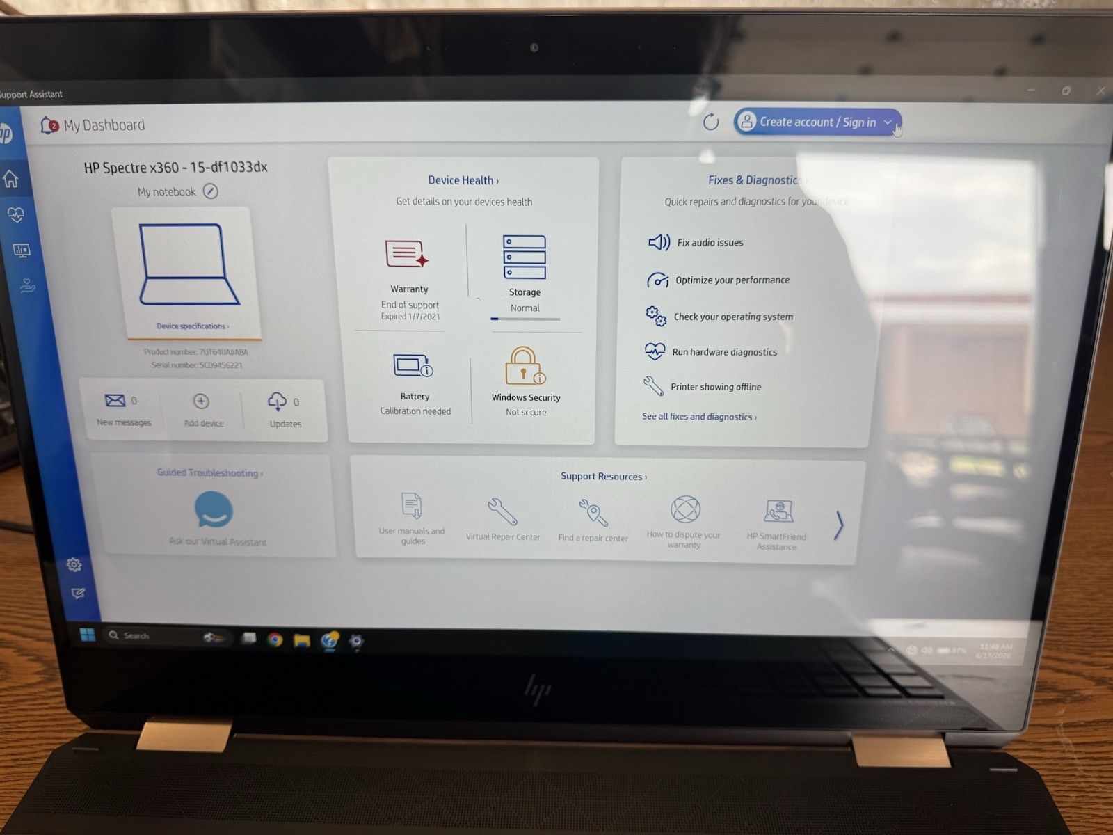 HP Spectre x360 15-df1xxx 15.6″ i7-10510U 16GB 477GB SSD MX250 W11 Black