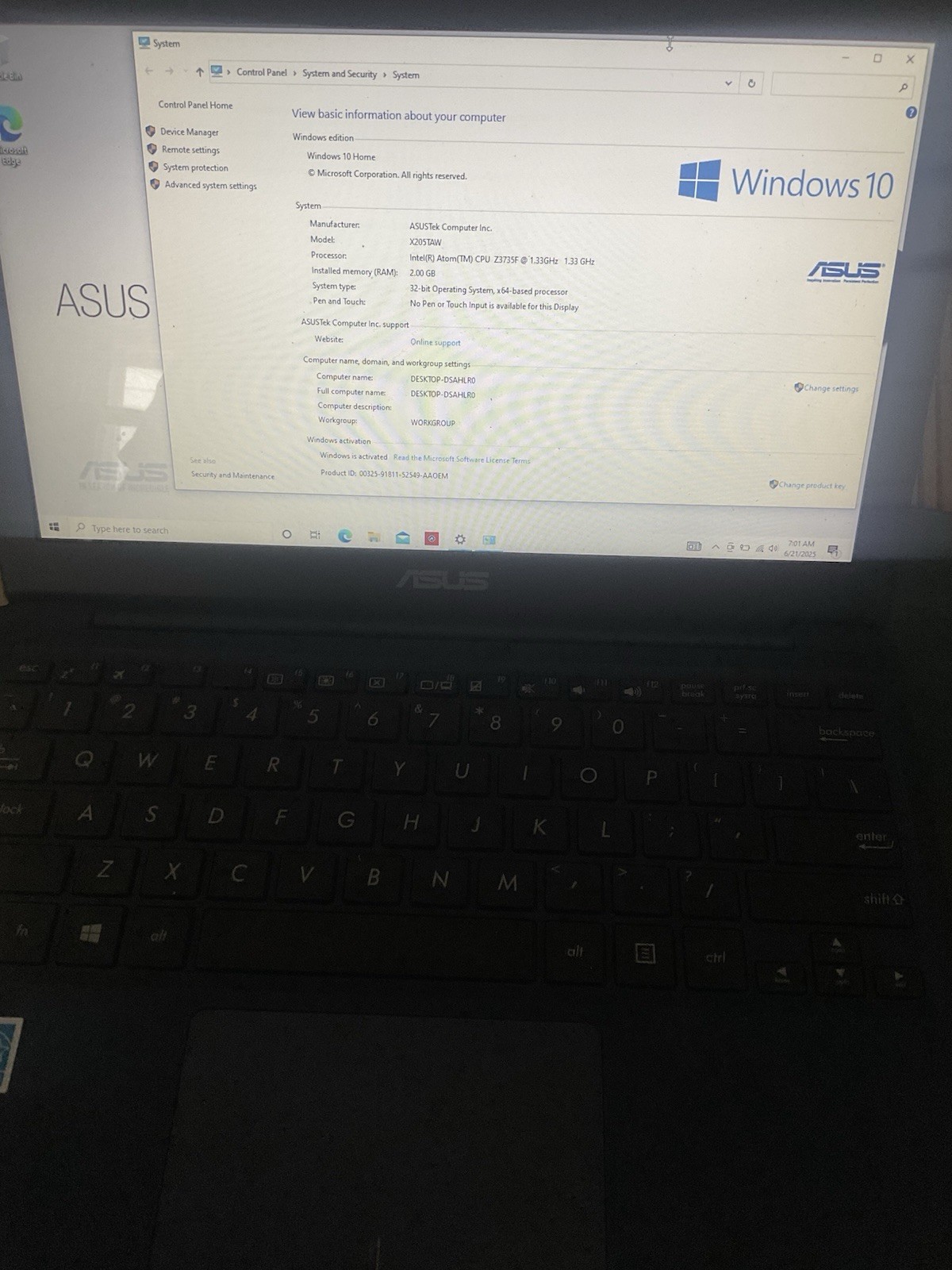 Original Asus X205T Laptop Windows 10 32GB extra 16GB Storage with New Charger