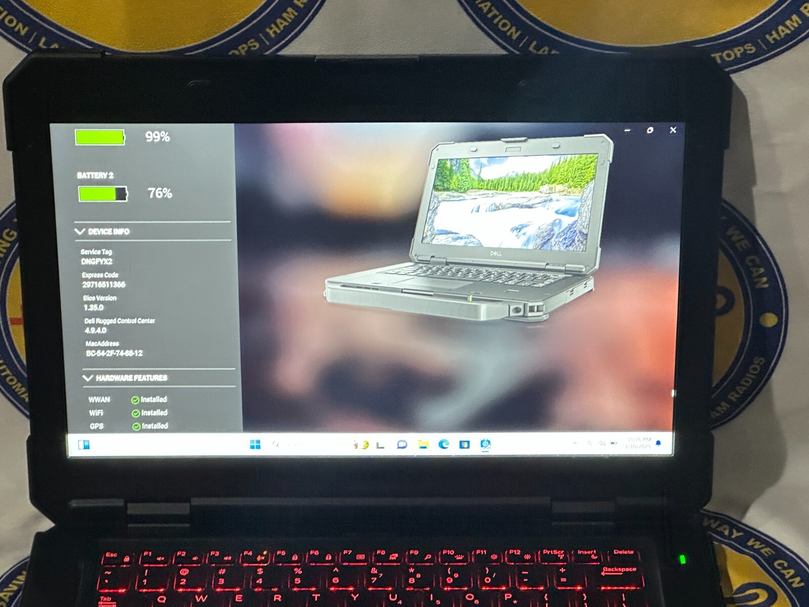 DELL LATITUDE RUGGED 5420 i7 8th 32GB RAM 1TB SSD WIN 11 GPS 4G LTE TOUCH LCD