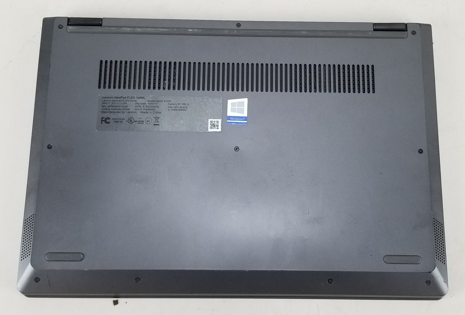 Lenovo IdeaPad Flex 14IWL i5-8265U @ 1.60GHz 8GB 256GB NVMe WIN 11 PRO BAD BATTE
