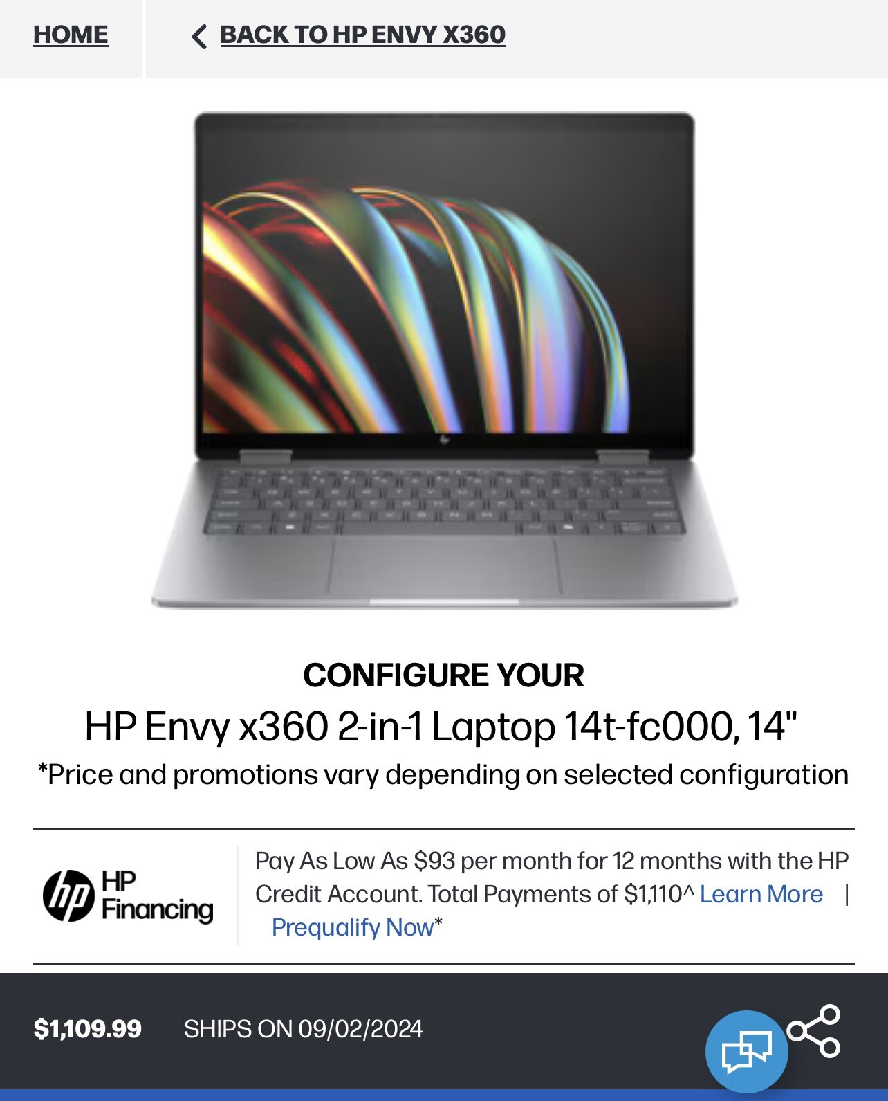 HP ENVY x360 15.6 inch (512GB , AMD Ryzen 7, 2.00GHz, 8GB) Notebook/Laptop -…