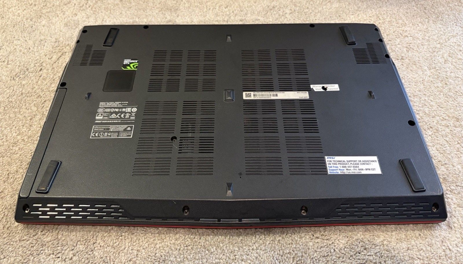 MSI GP62 6QF (MS-16J5) Gaming Laptop w/ i5, 16GB RAM, 256GB SSD, NVIDIA GTX960M