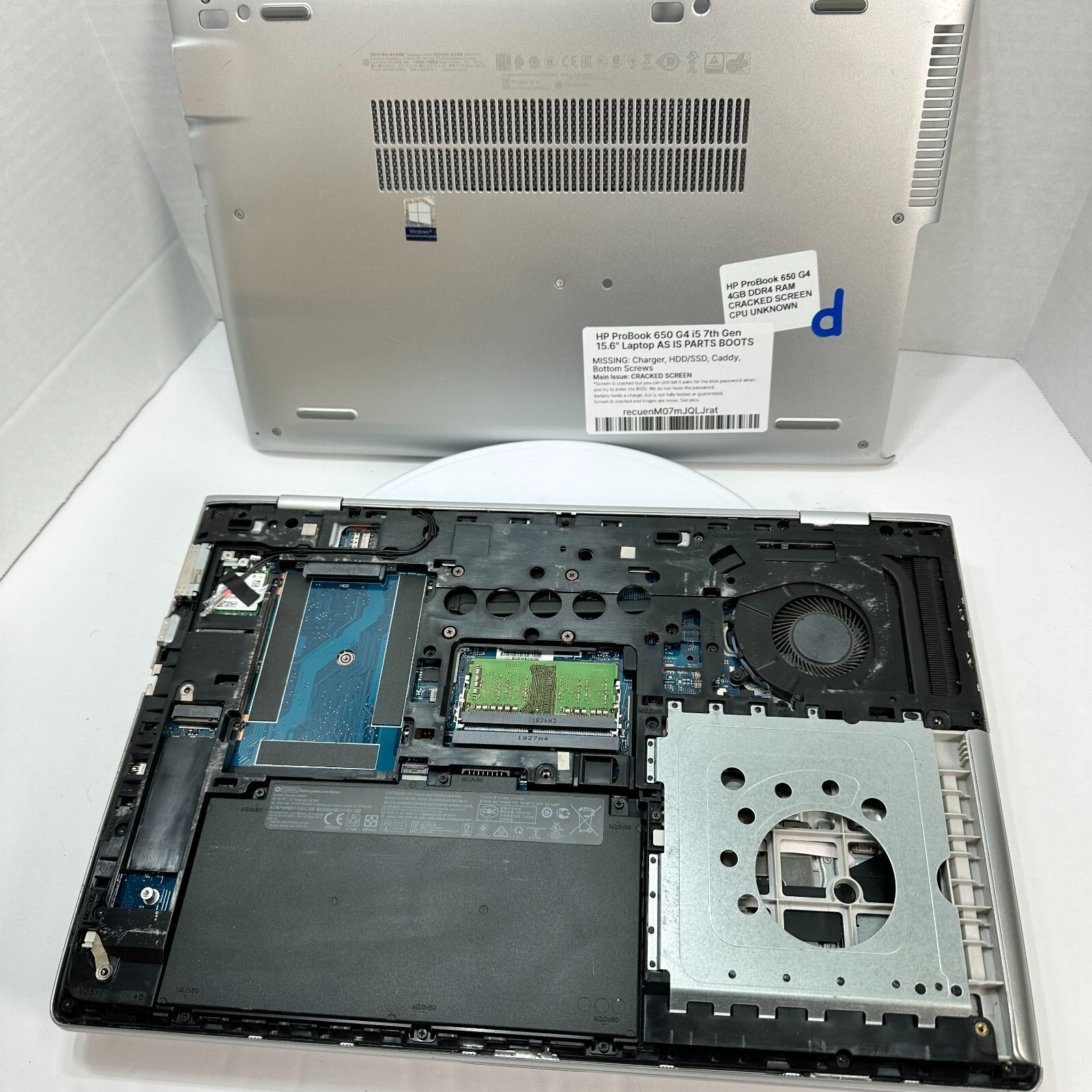 HP ProBook 650 G4 i5 7th Gen 15.6″ Laptop AS IS PARTS BOOTS CRACKED