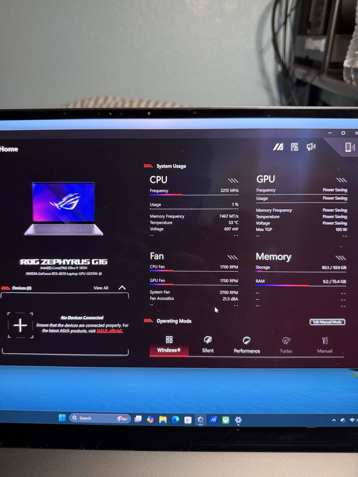 ASUS ROG Zephyrus G16 GU605MI 16″ Ultra 9 185H 16GB 1TB SSD RTX 4070