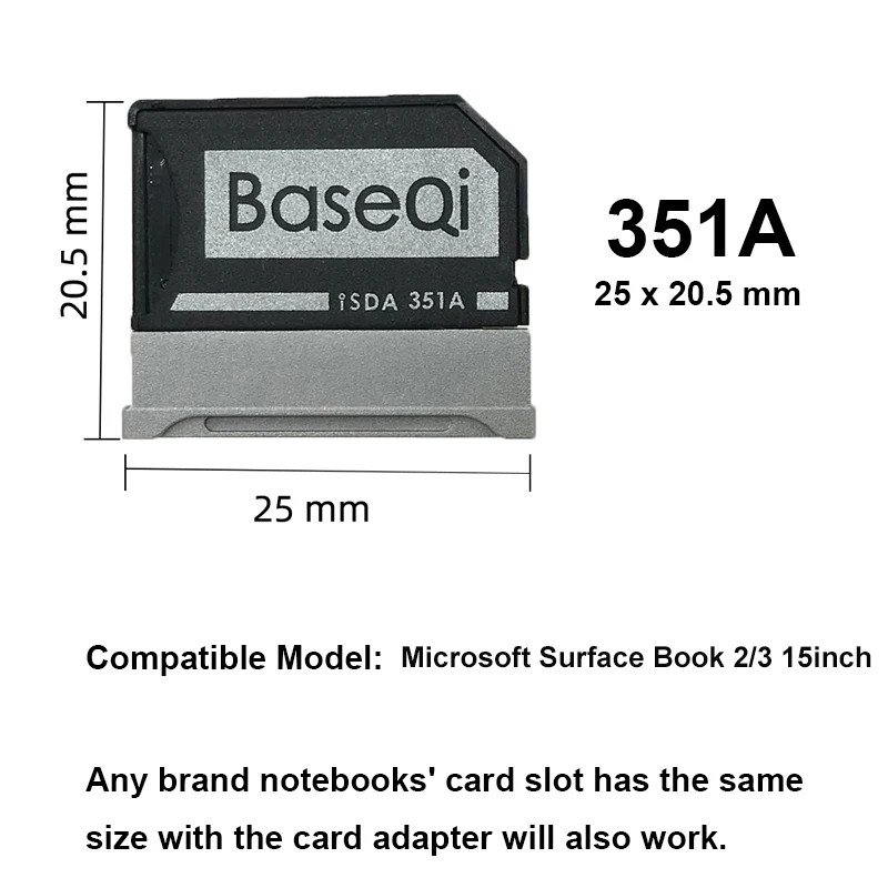 BaseQi For Microsoft Surface Book1/2/3 13.5inch Micro SD Adapter Surface book II