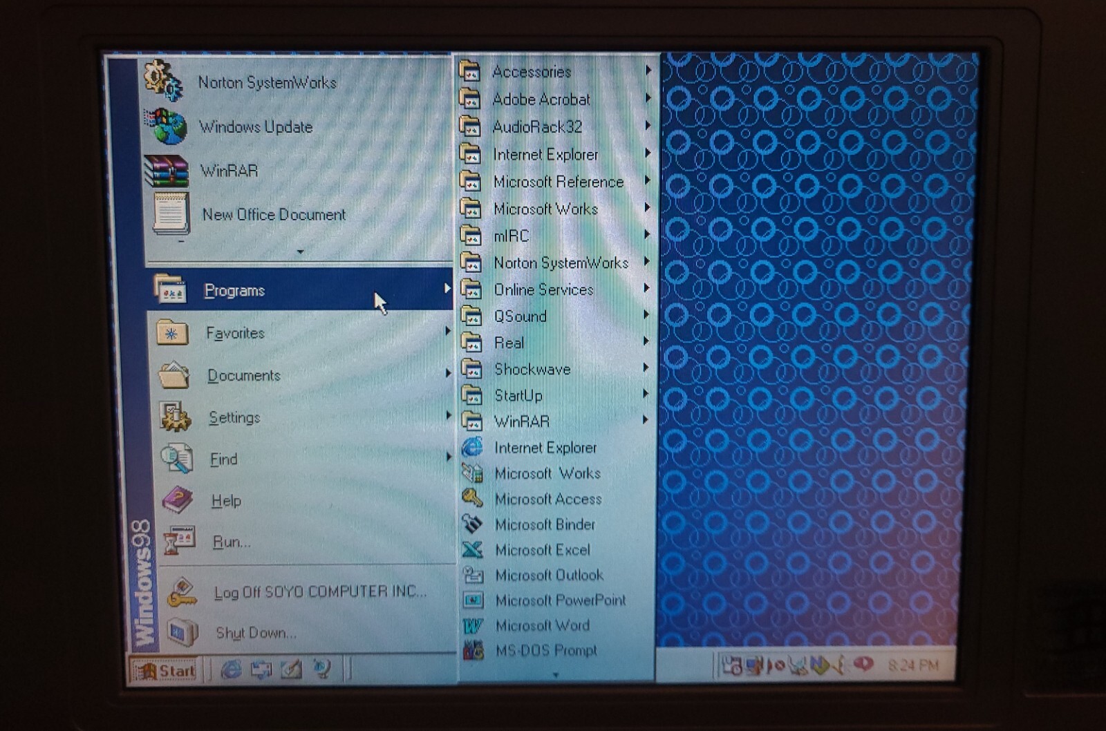 RARE Vintage Soyo PW-9800 (Cyrix MediaGX @233 MHz, 64 MB RAM, Win98SE)