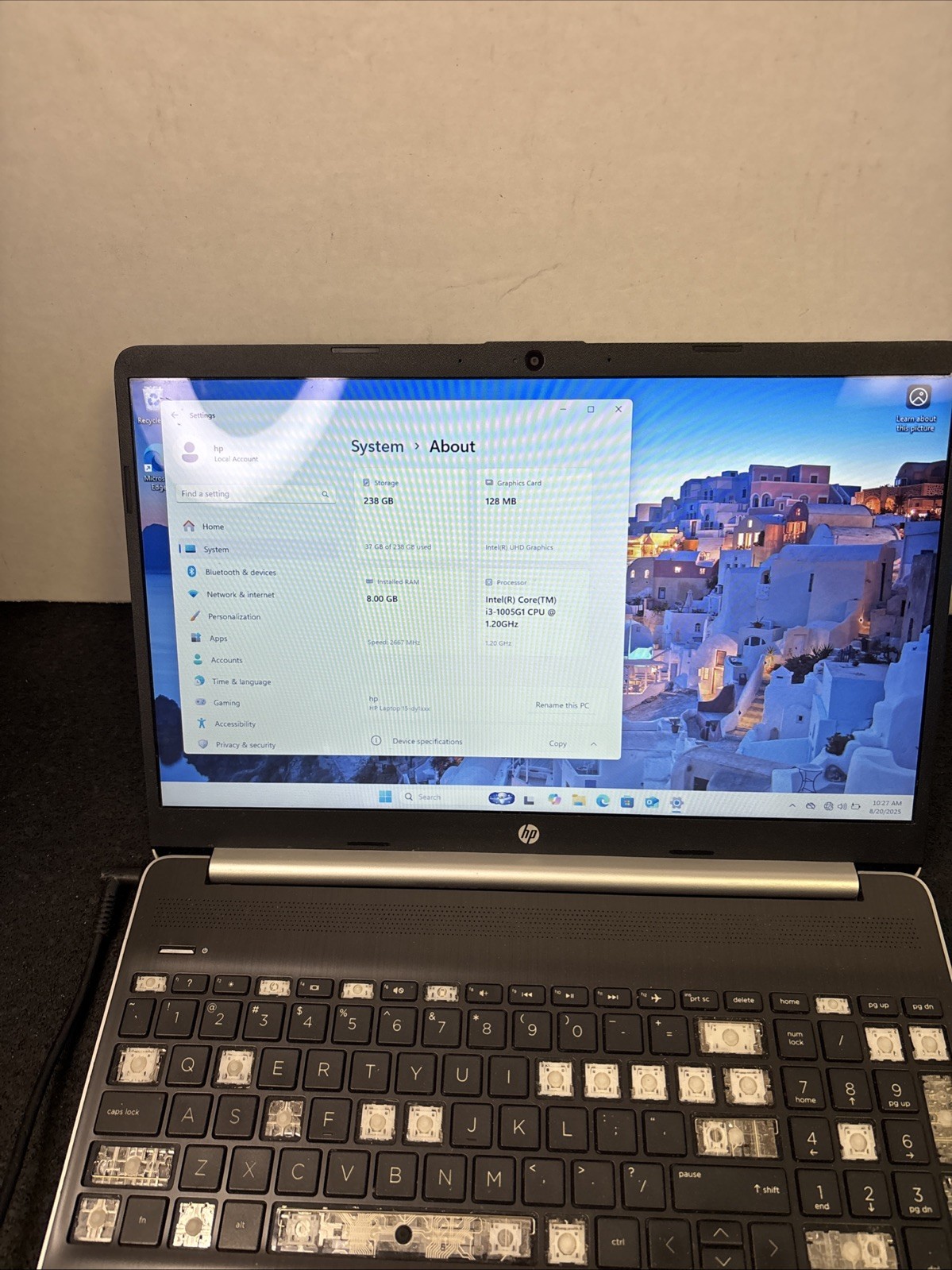 HP 15 Laptop 15-dy1731ms 15.6″ i3-1005G1 8GB 256GB SSD Touchscreen WIN 11H