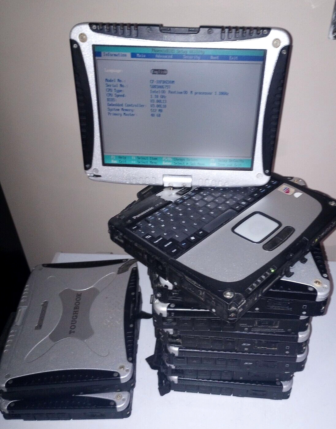 Panasonic Toughbook CF-18 Laptop Tablets 1.2GHz 512MB 40GB Boot to Bios