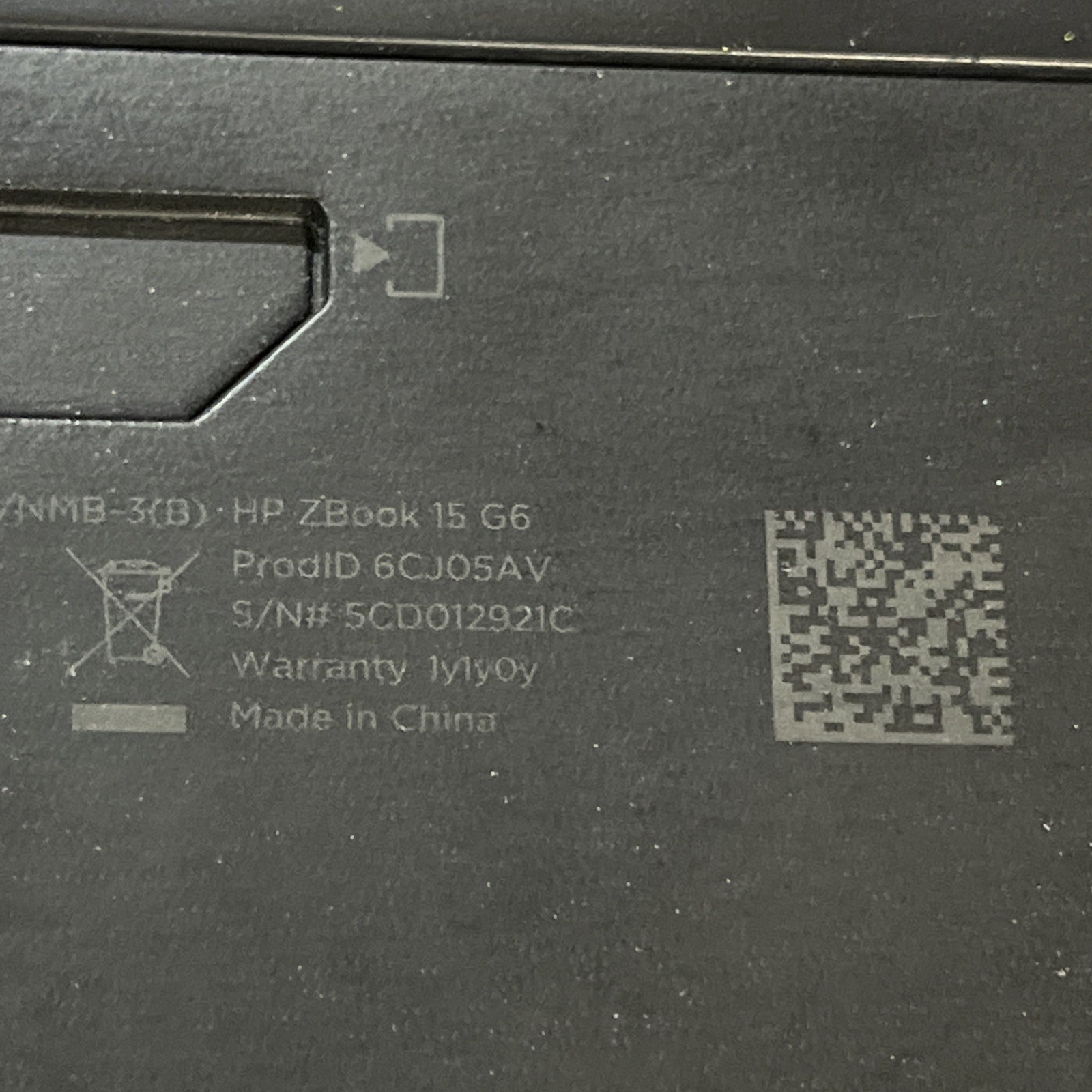 HP ZBOOK 15 G6 INTEL CORE I7 9TH GEN 8GB RAM NO HD