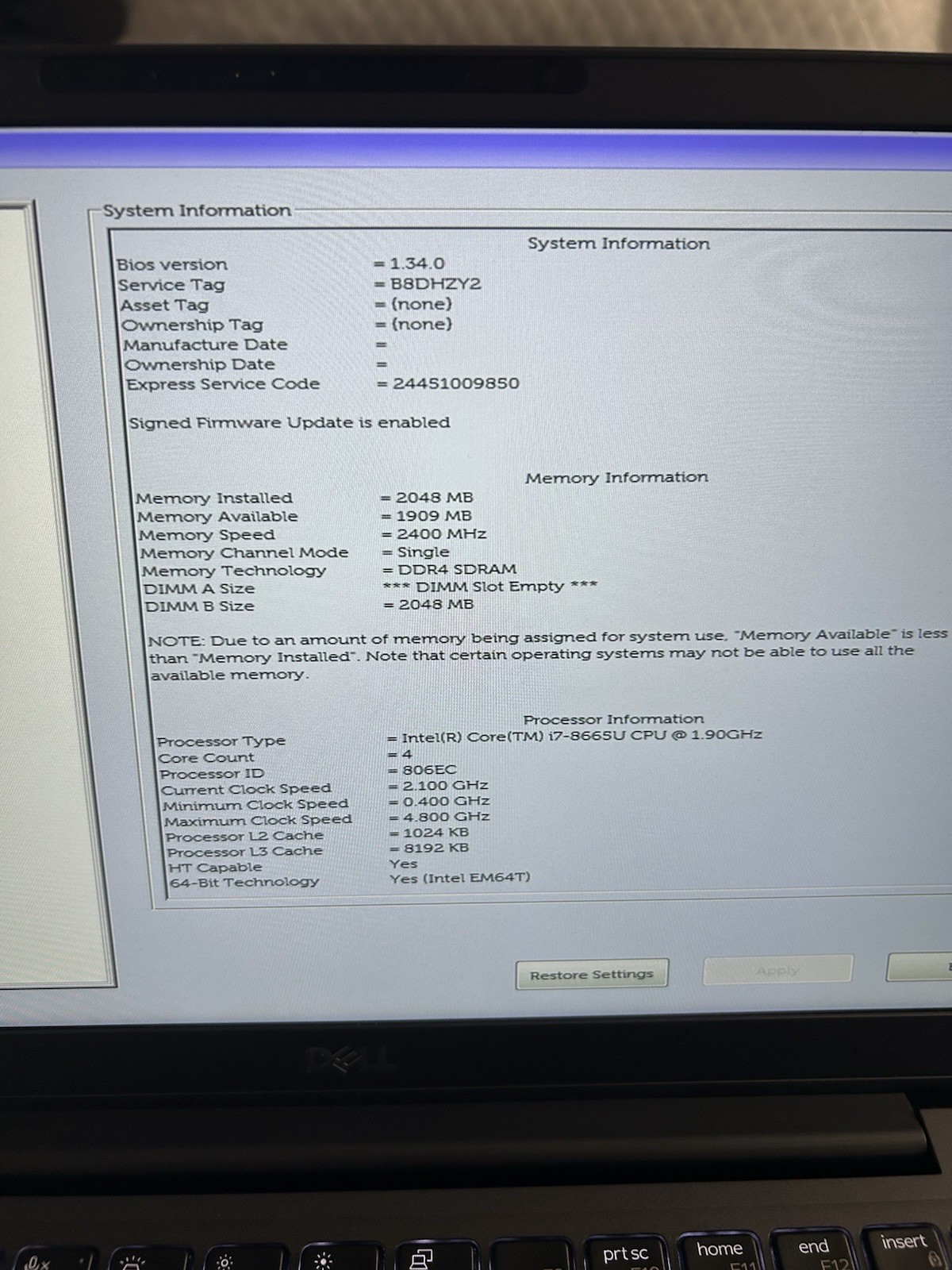 LOT OF 5 DELL LATITUDE 7300 SERIES LAPTOPS i7 2 4 GB RAM BATTERY INCLUDED