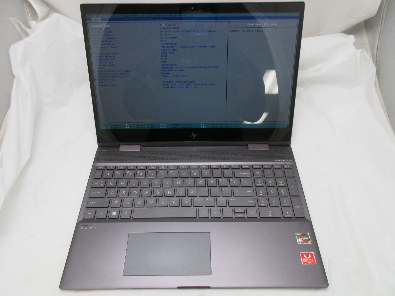 HP ENVY X360 15-CP0053CL 15.6″: Ryzen 5 2500U : 8GB RAM : 256GB SSD : Grade B
