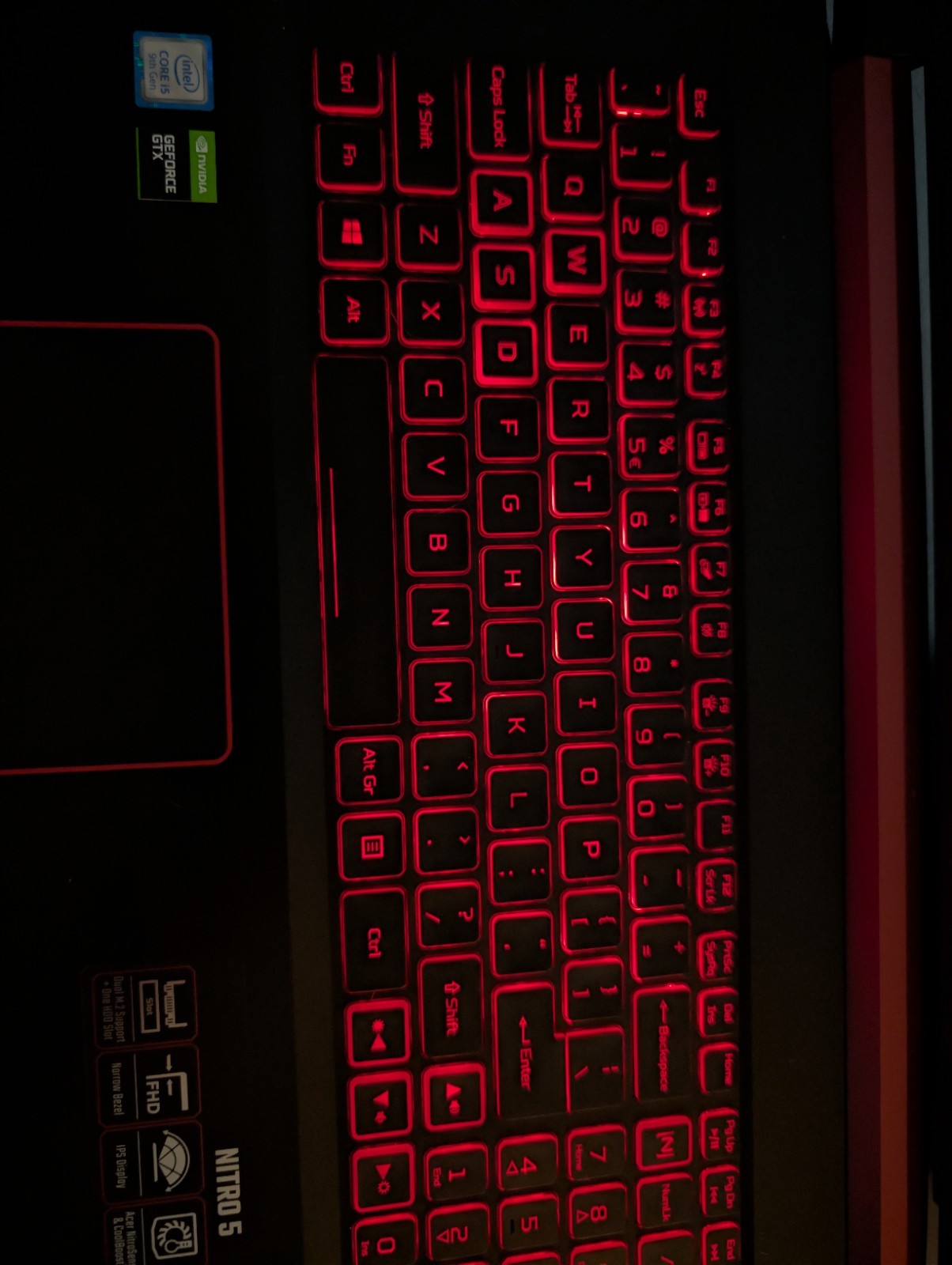 Acer Nitro 5 15.6in Gaming Laptop i5 9th Gen GeForce GTX FHD Windows