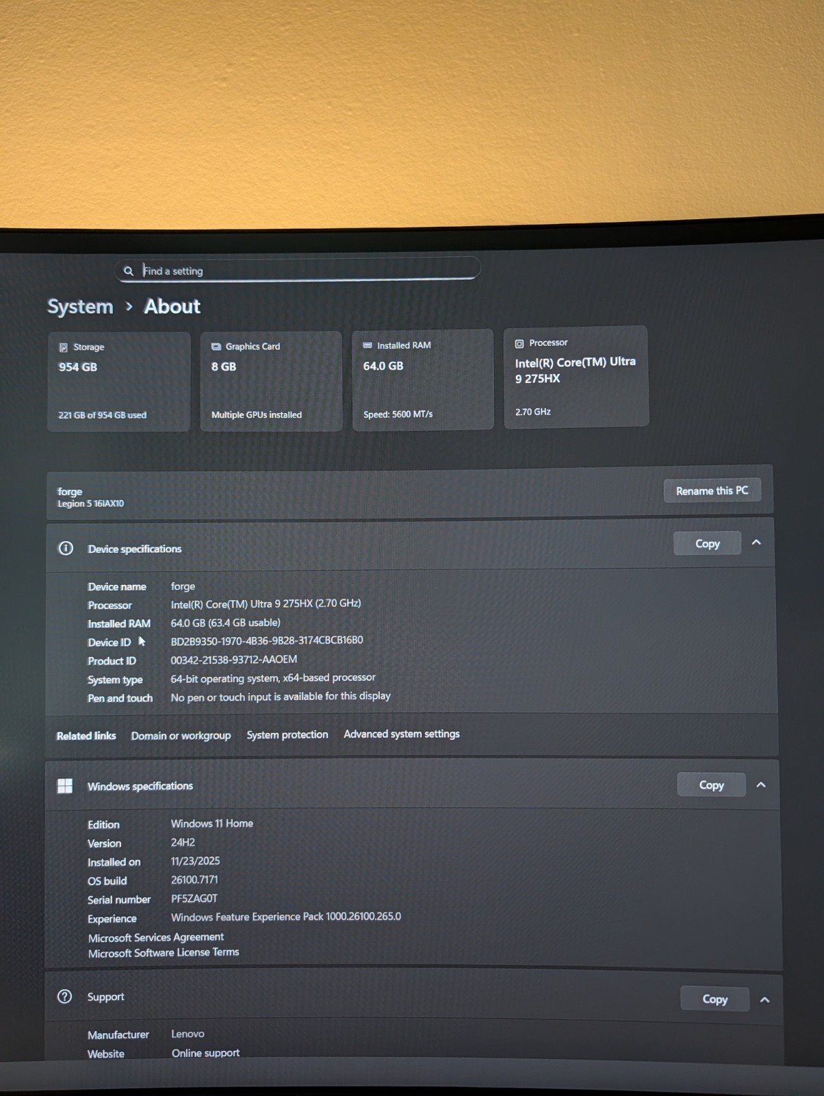 Lenovo Legion Pro 5i 16″ Gaming Laptop