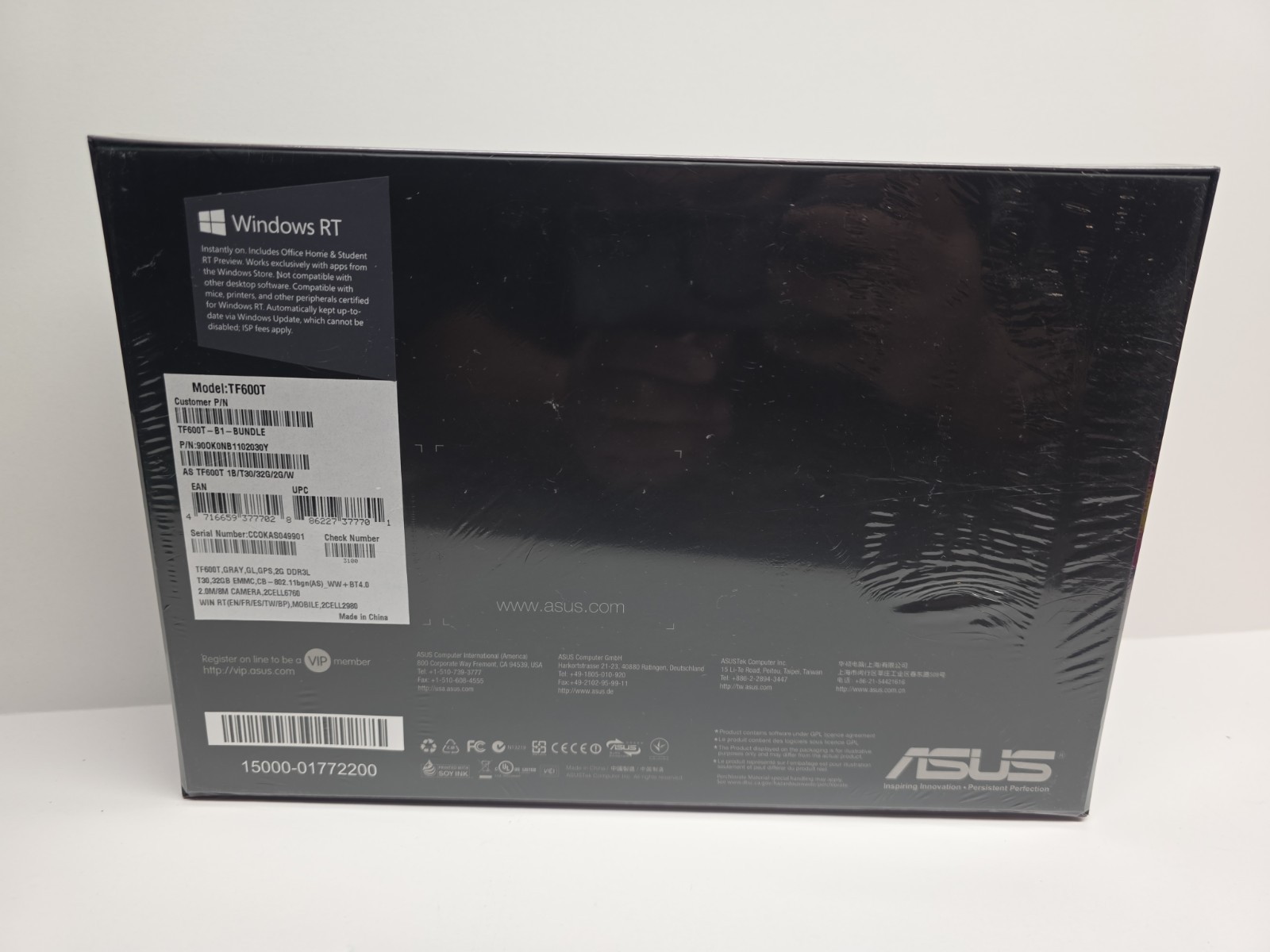 ASUS VIVOTAB RT TF600T 32GB, WI-FI, 10.1” TF600T 1B/t30/32G/2G/W