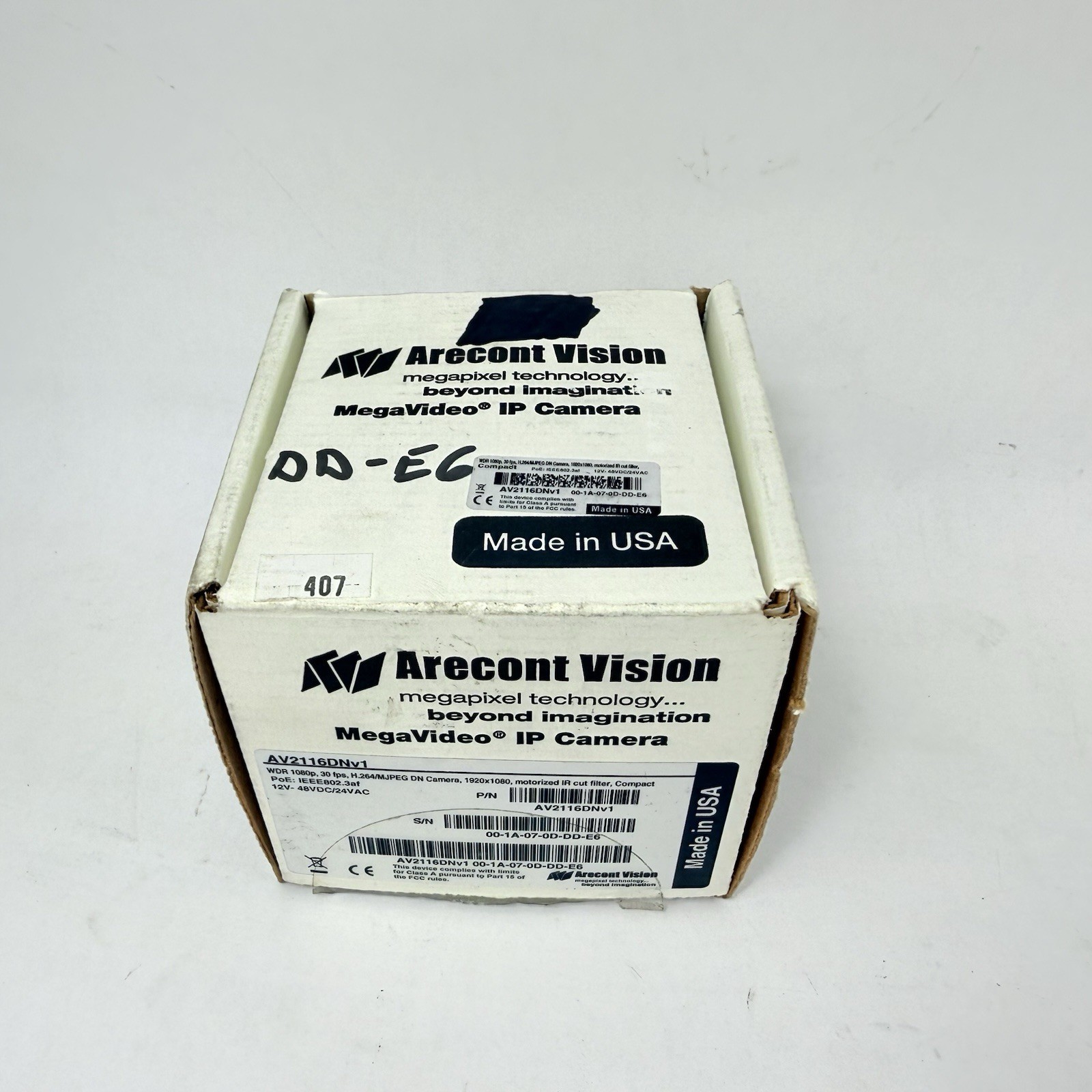 Arecont Vision AV2116DNv1 MegaVideo Camera H.264 + MPL33-12A Lens – New Open Box