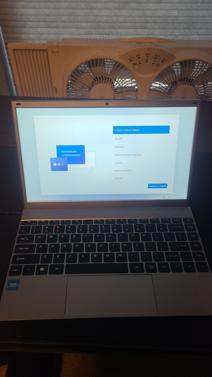 Intel Notebook/Laptop Silver Windows Setup Integrated Graphics